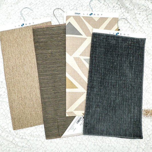 Upholstery Fabric Samples with Hangers (set of 4)
