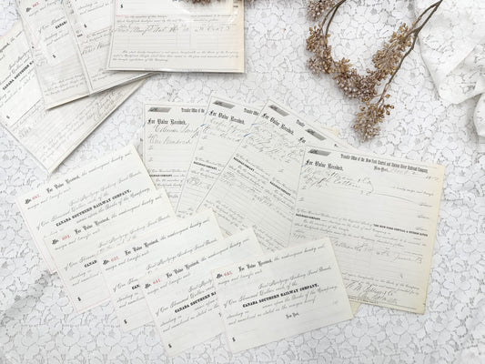 Vintage Railroad Receipts