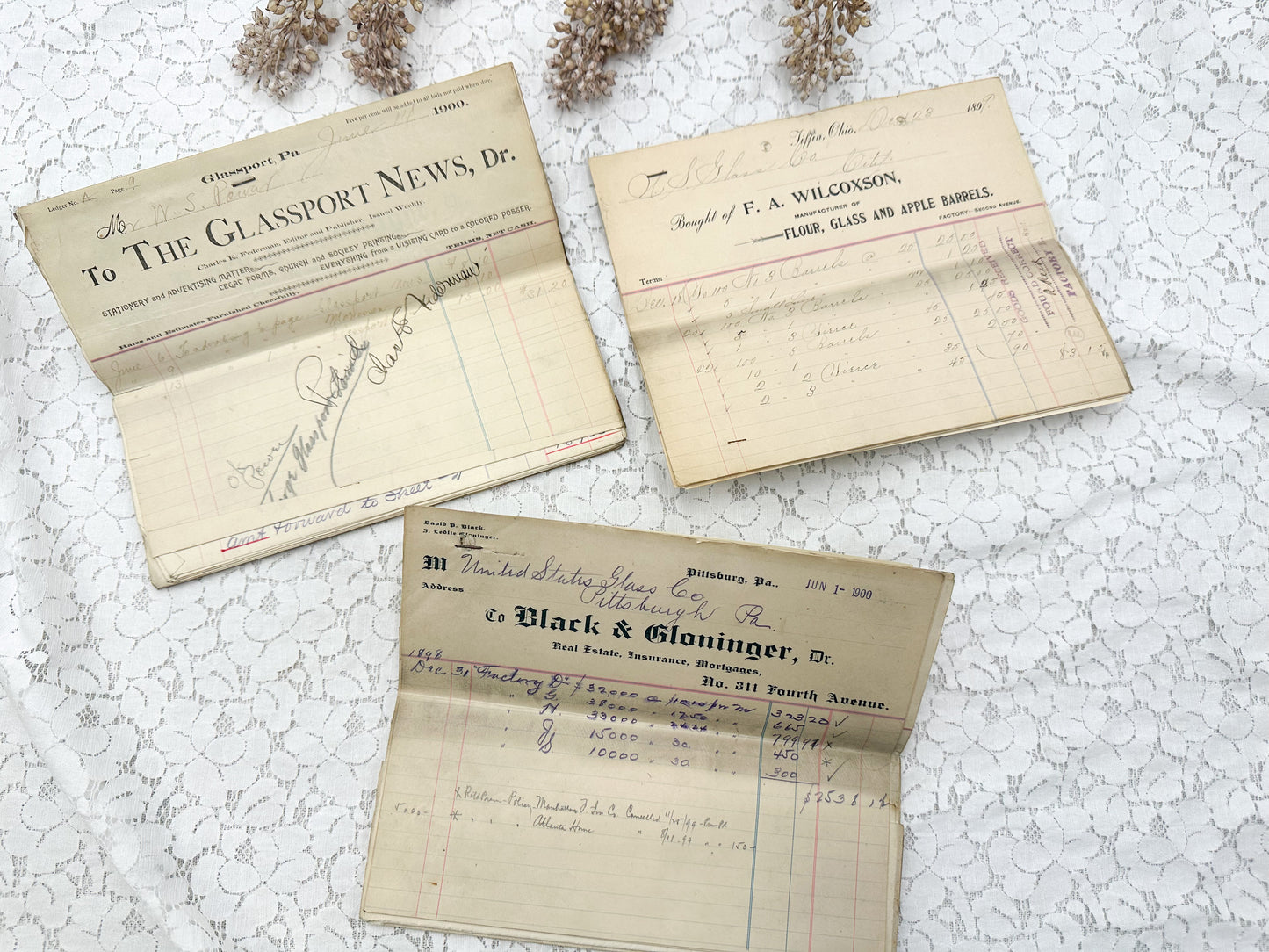 Vintage Ledgers and Papers (Set of 31 Papers)