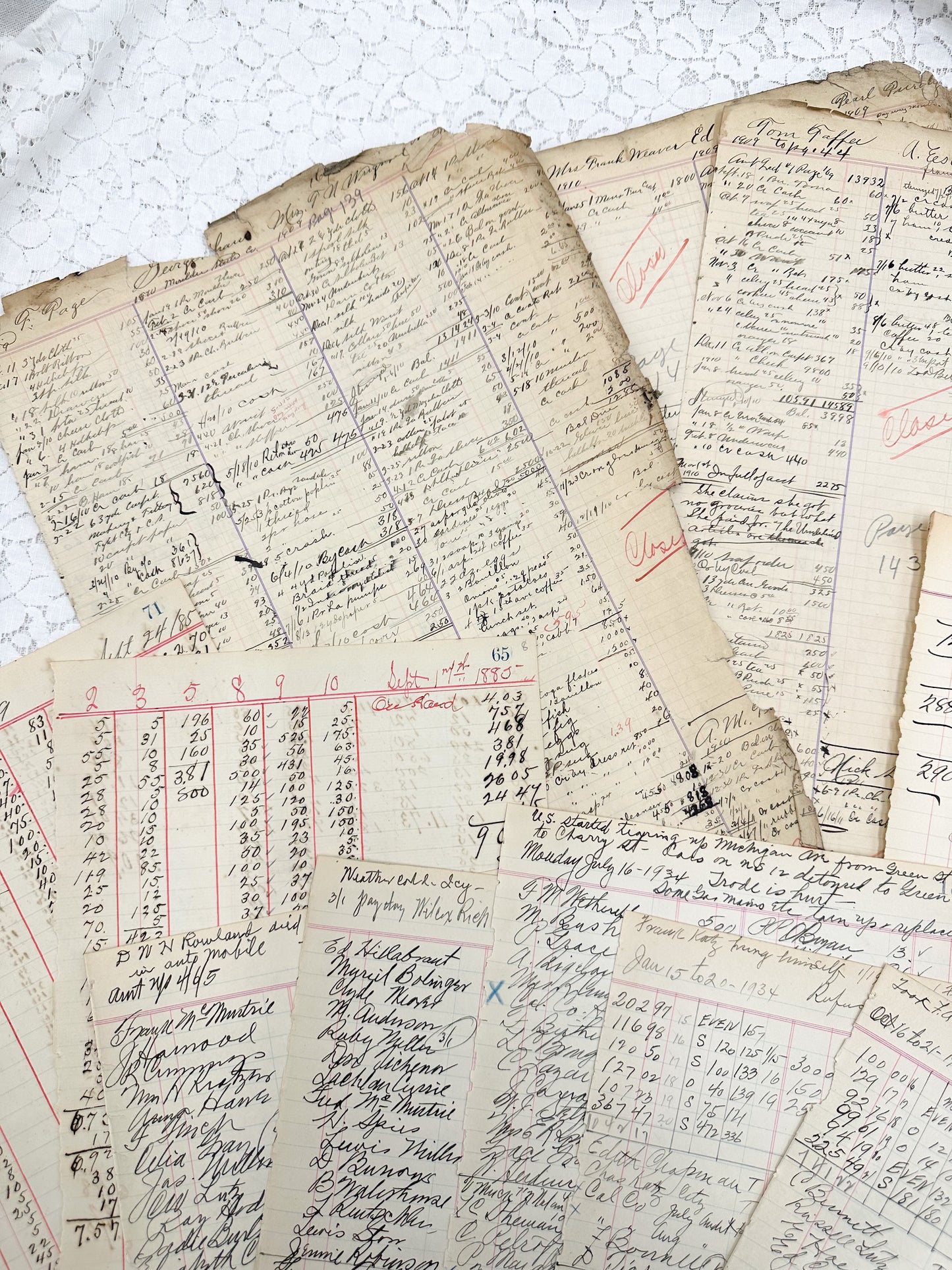 Vintage Ledger Page Packs