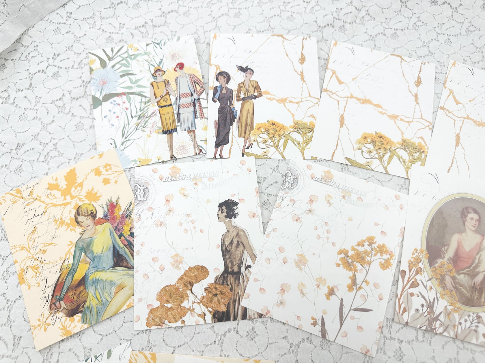 Double Sided Cardstock Pack- Reproduction Vintage Papers – A House of Books