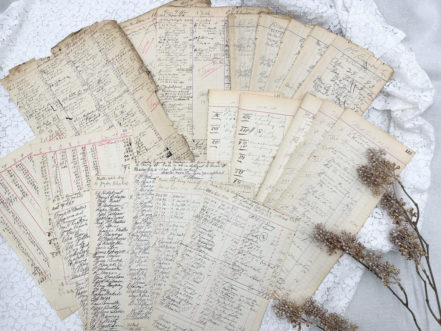 Vintage Ledger Page Packs