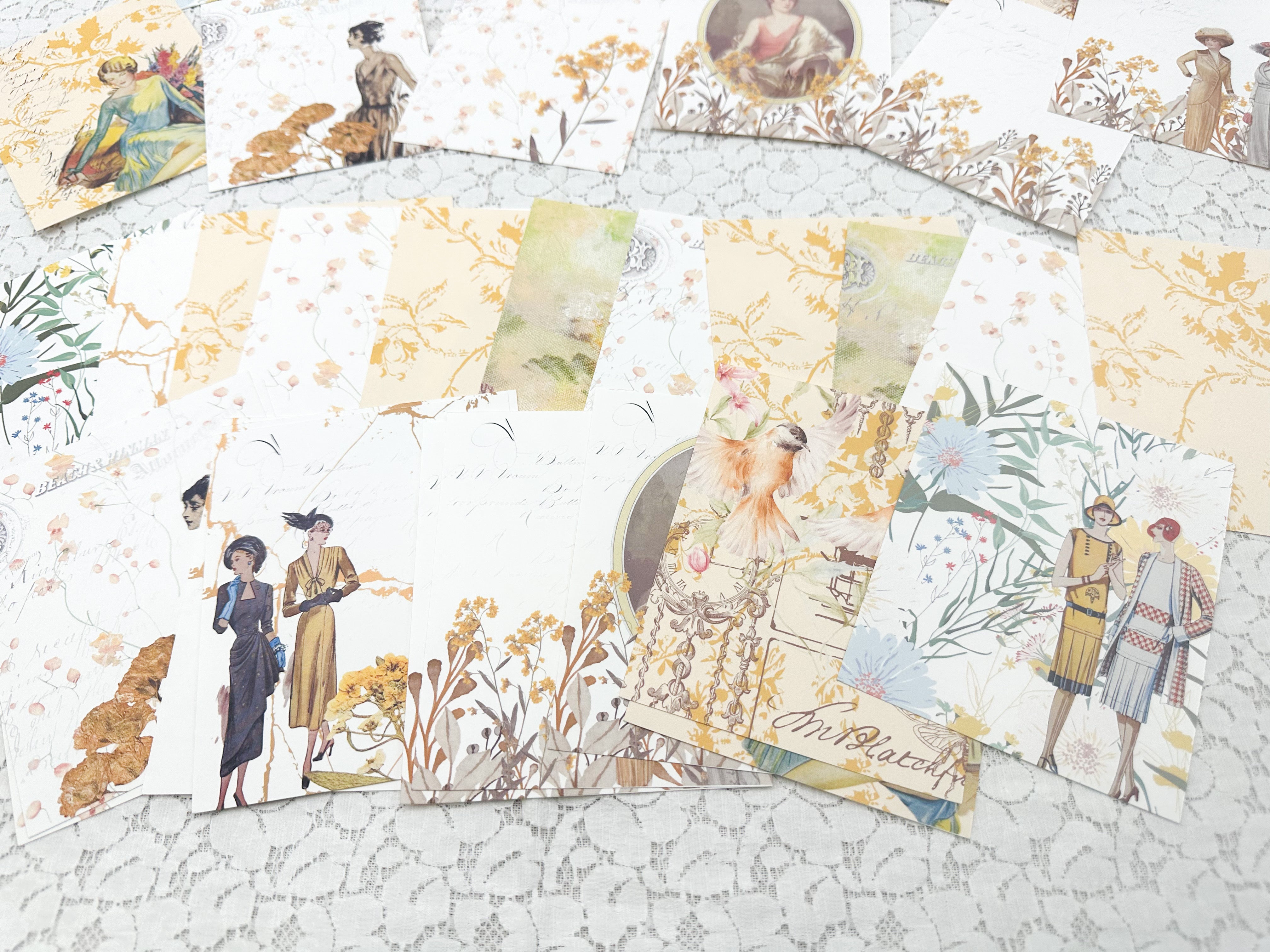 Double Sided Cardstock Pack- Reproduction Vintage Papers – A House of Books