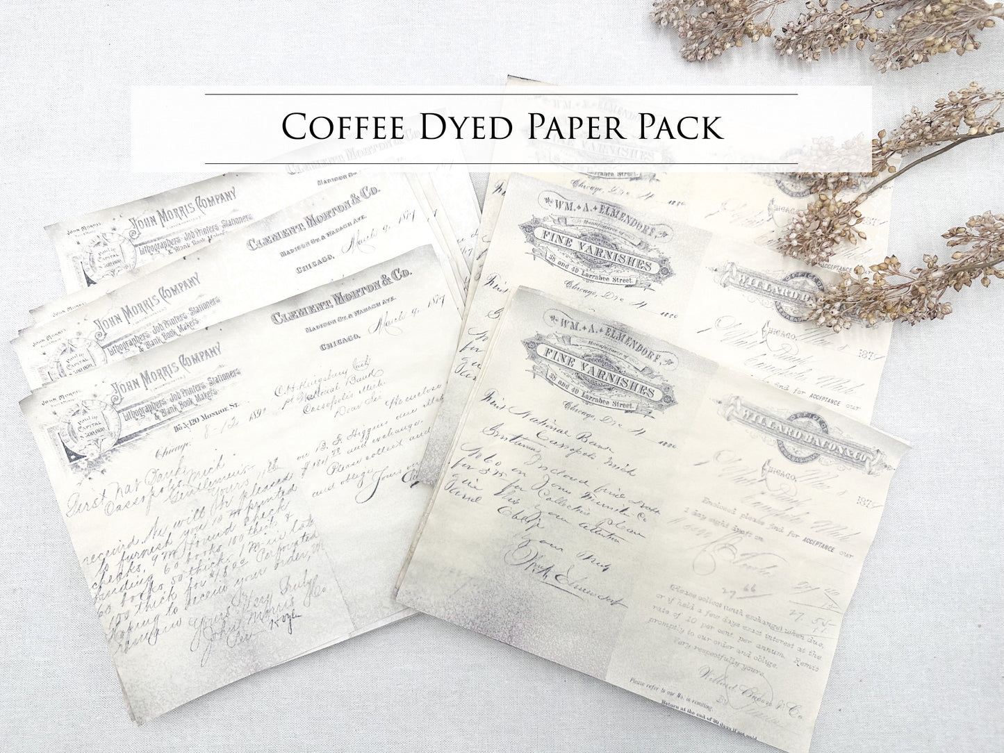 Coffee Dyed Paper Pack