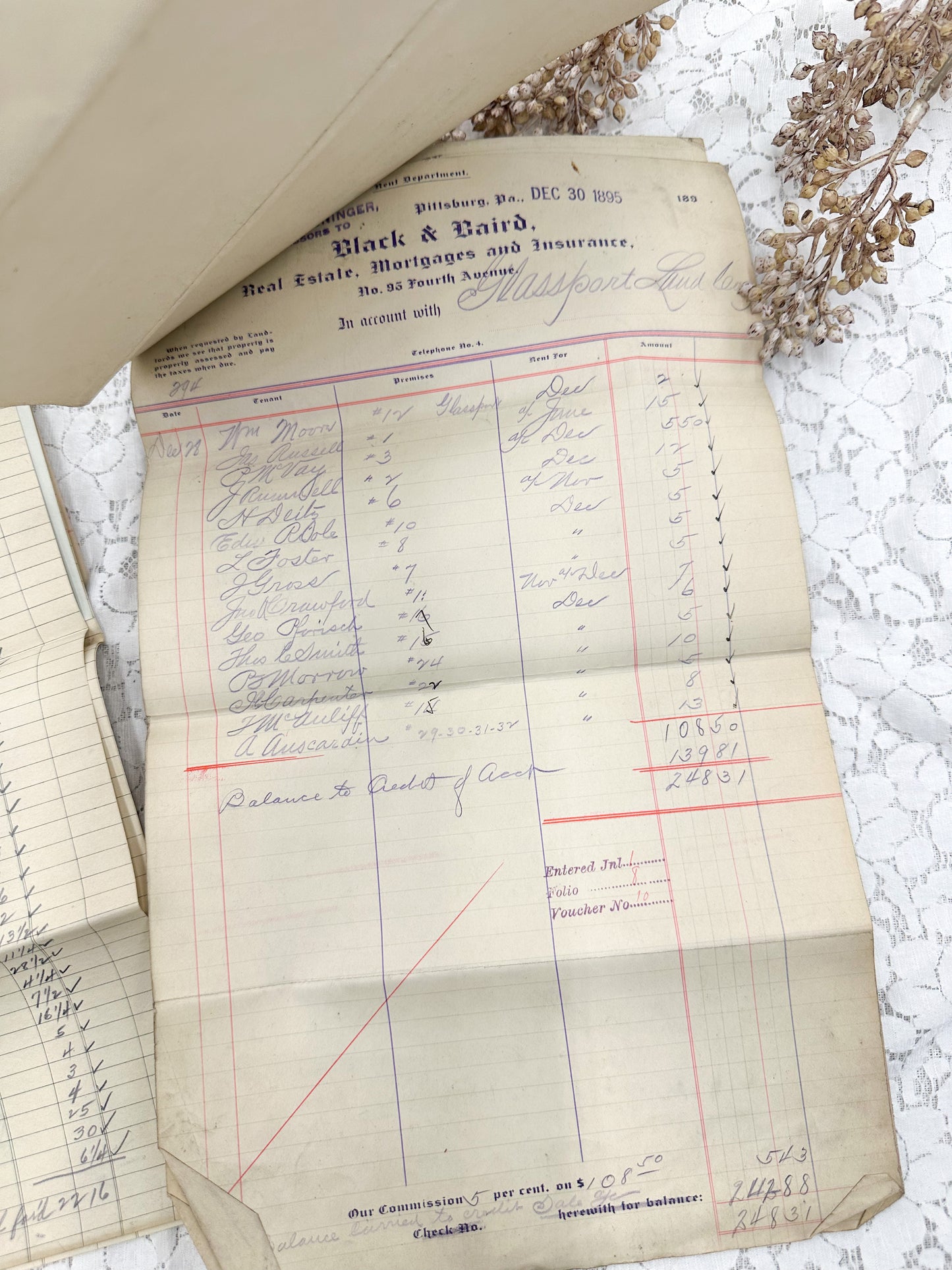 Vintage Ledgers and Papers (Set of 15 Papers)