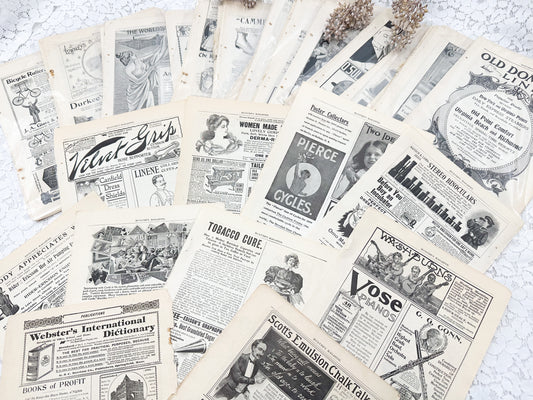 Vintage Harper's Bizarre Magazine Adverts (Set of 10)