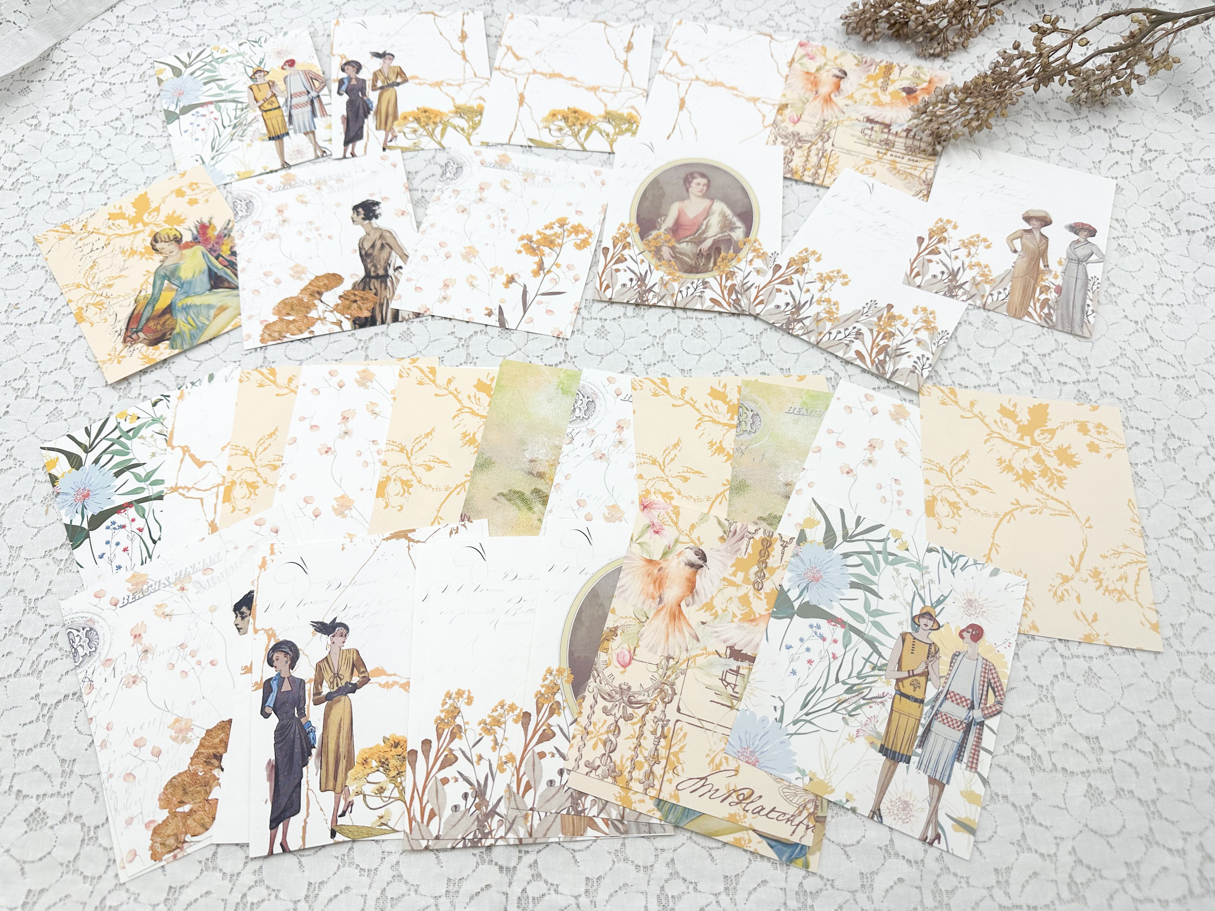 Double Sided Cardstock Pack- Reproduction Vintage Papers – A House of Books