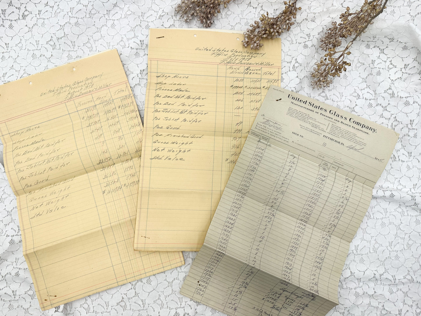 Vintage Ledgers & Papers (Set of 13)