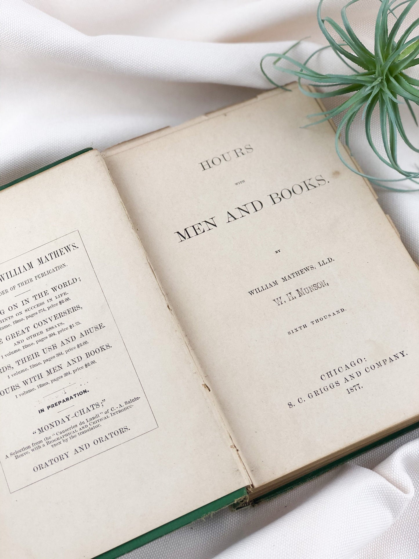 Hours with Men and Books