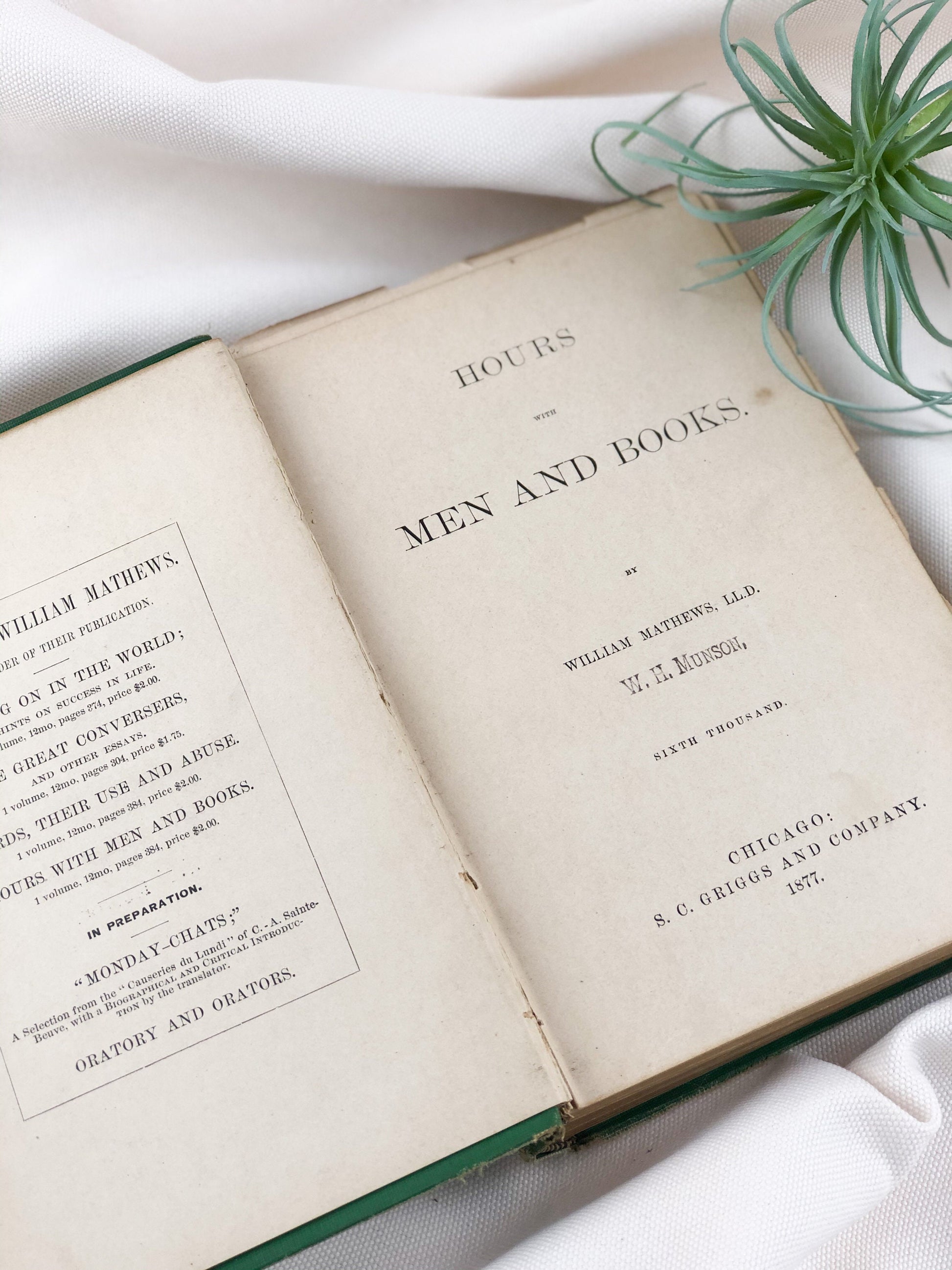 Hours with Men and Books