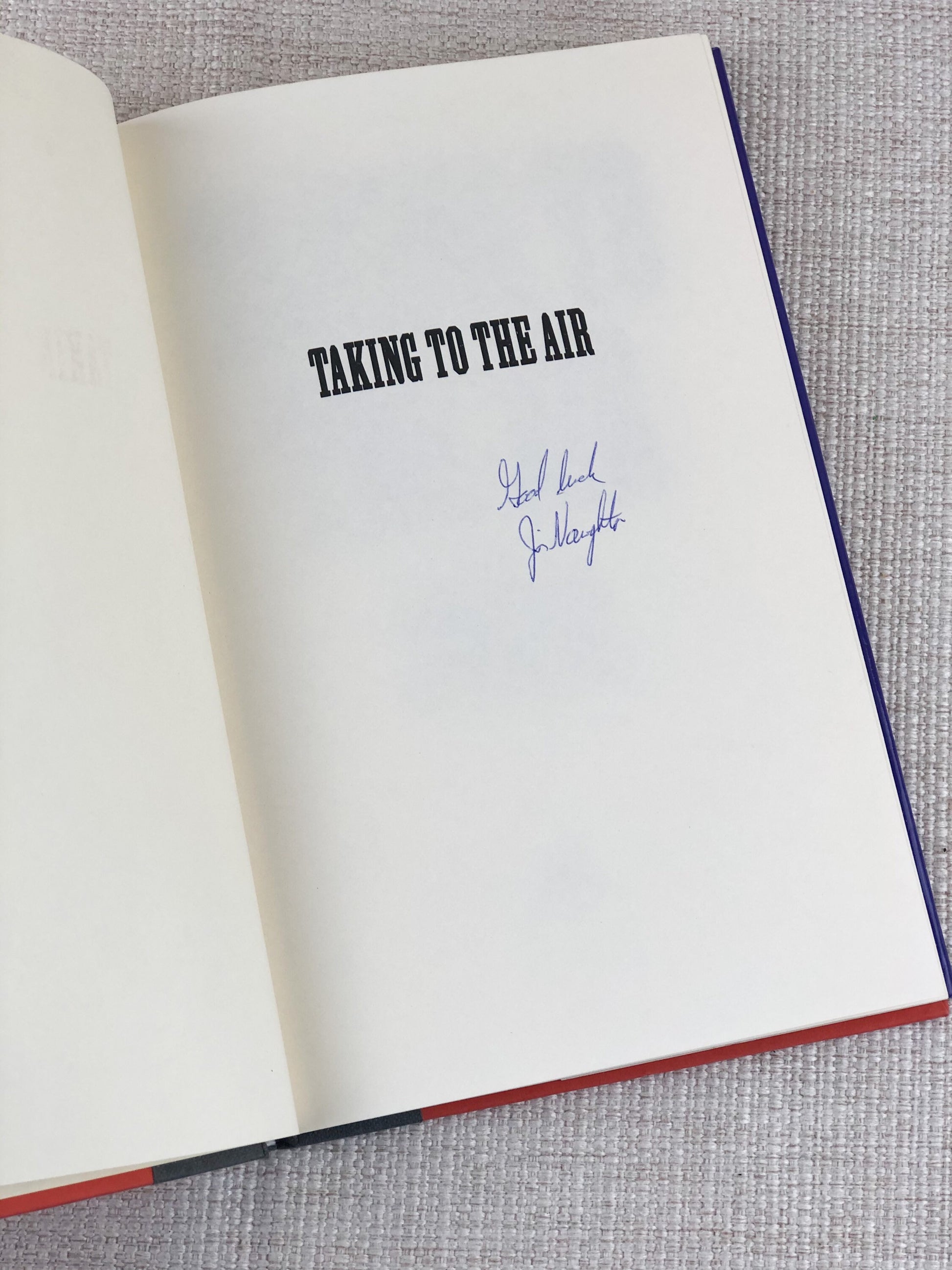 Sport Memorabilia / Signed Book by Jim Naughton