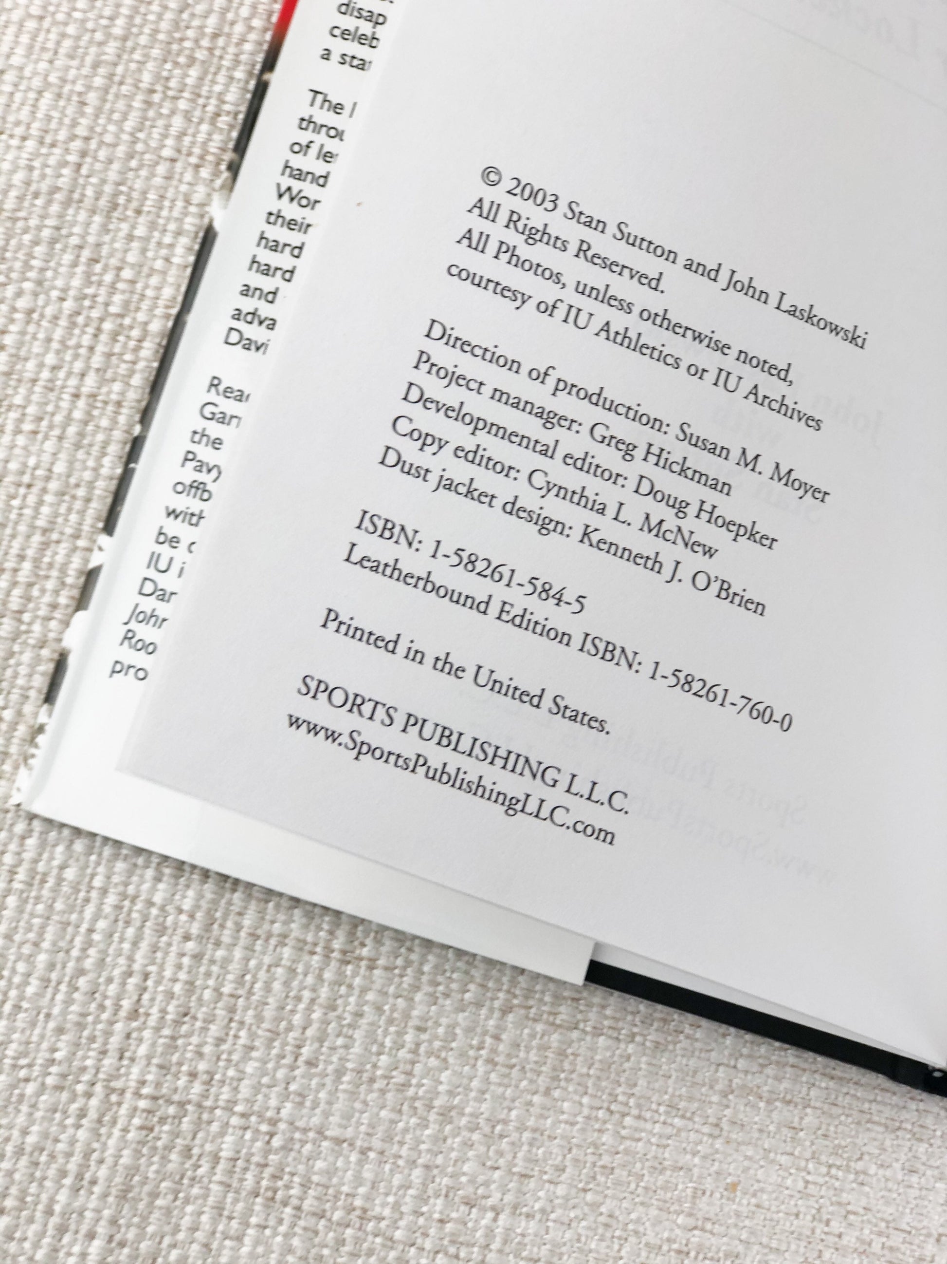 Signed Book by John Laskowski