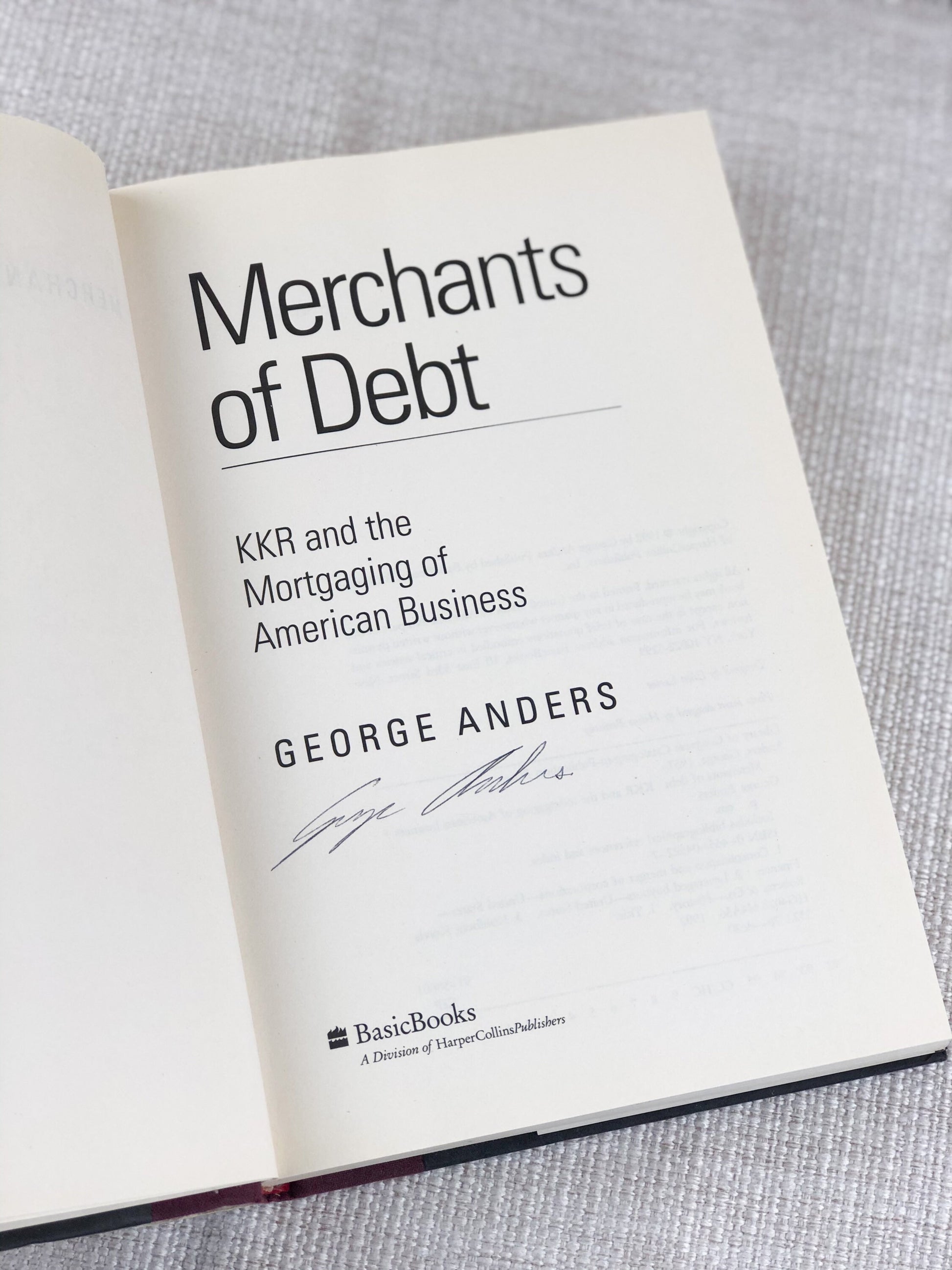 Signed Merchants of Debt by George Anders