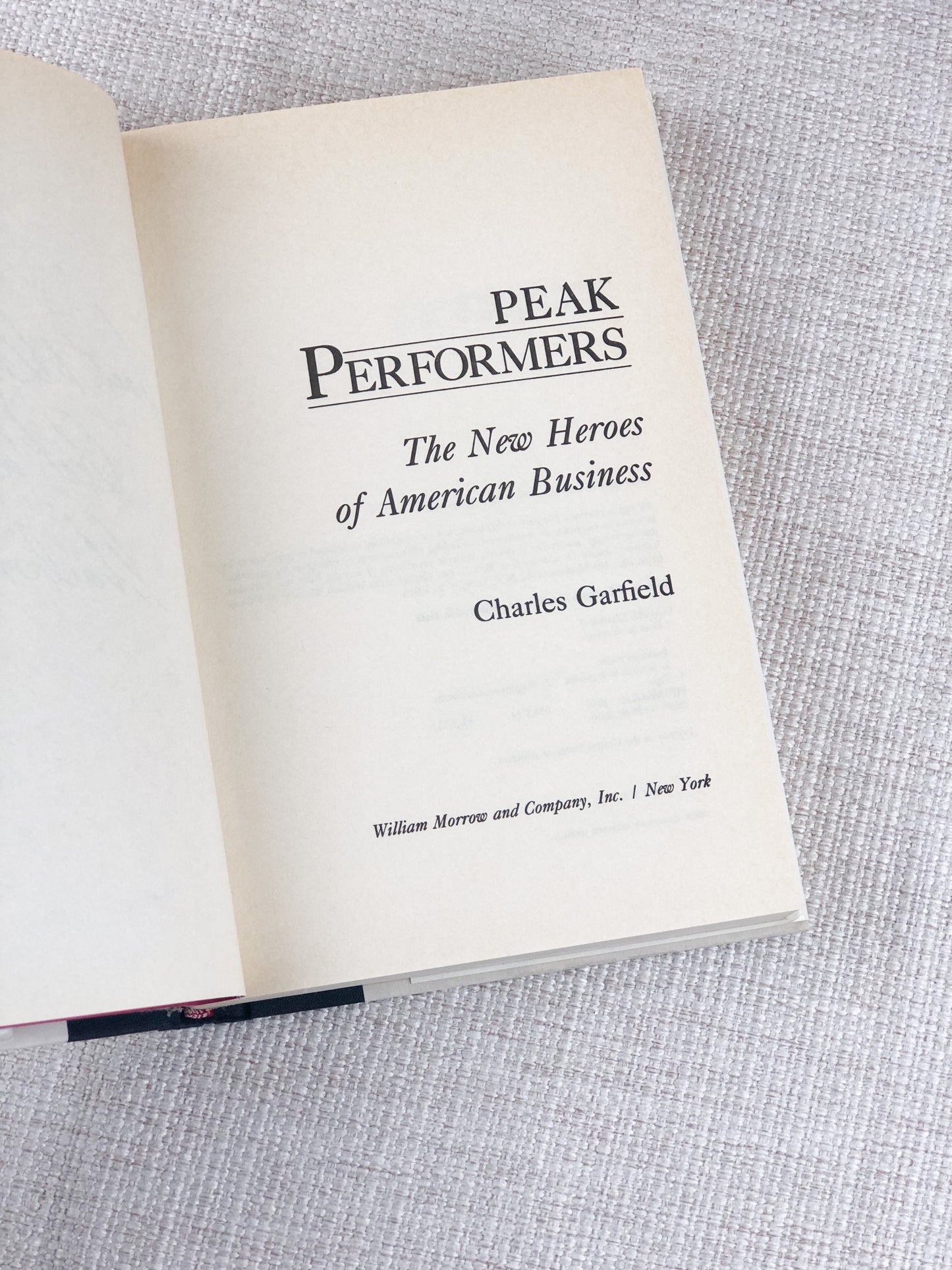 Peak Performers signed by Charles Garfield