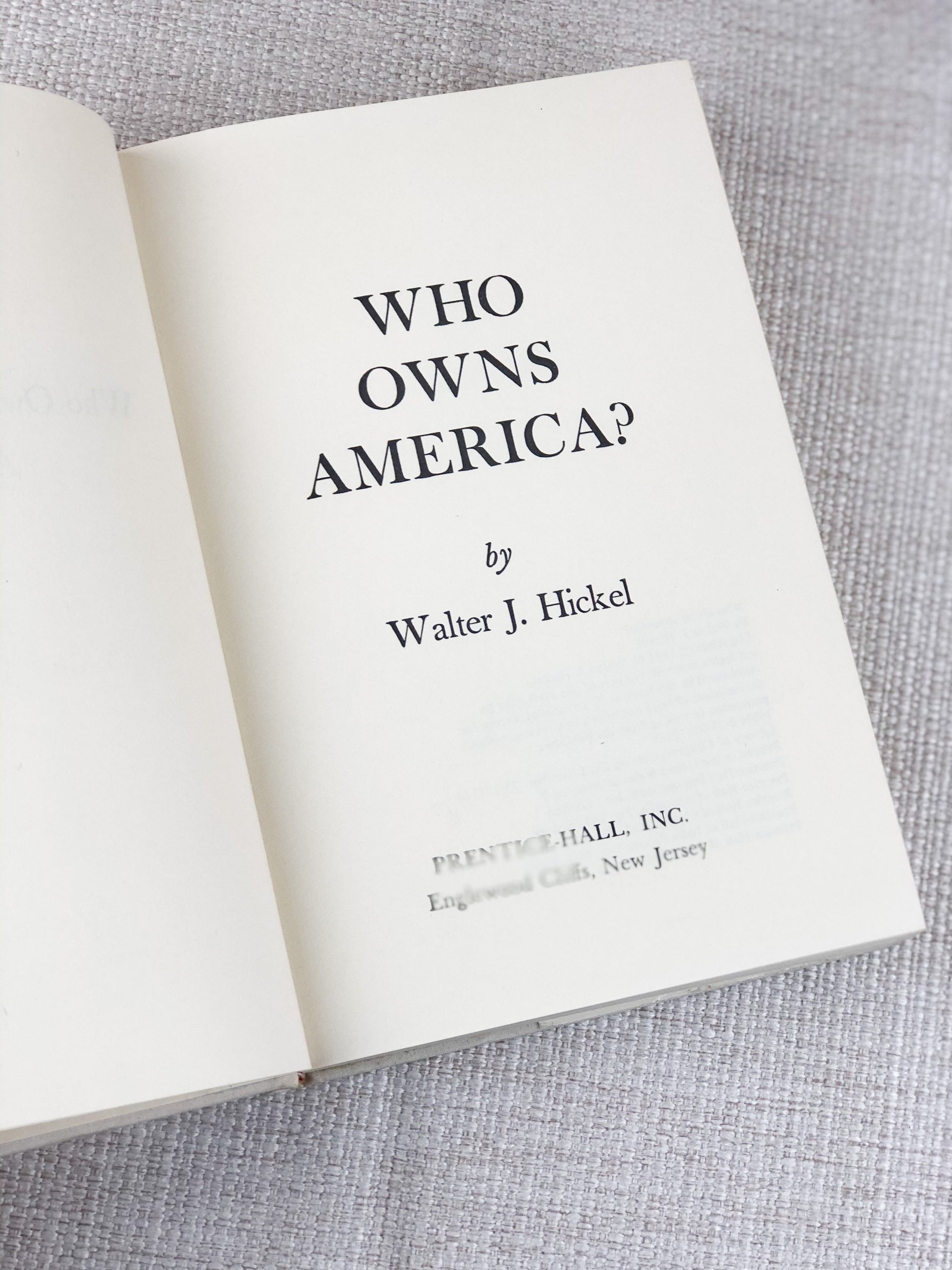 Signed Book by Walter J Hickel