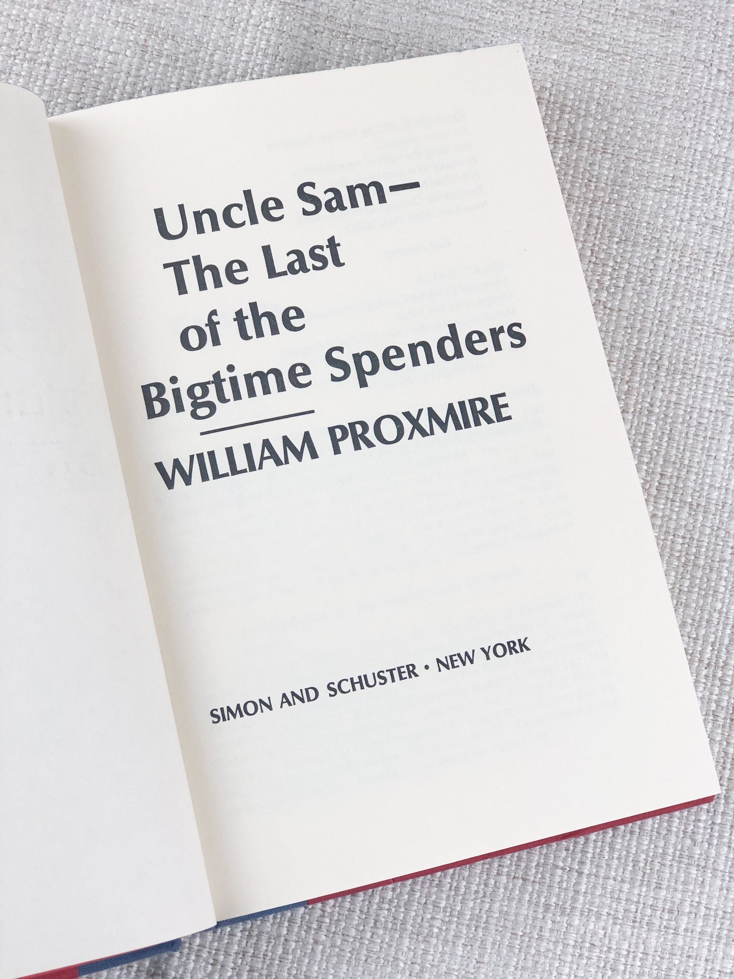 Signed Book by William Proxmire / First Edition