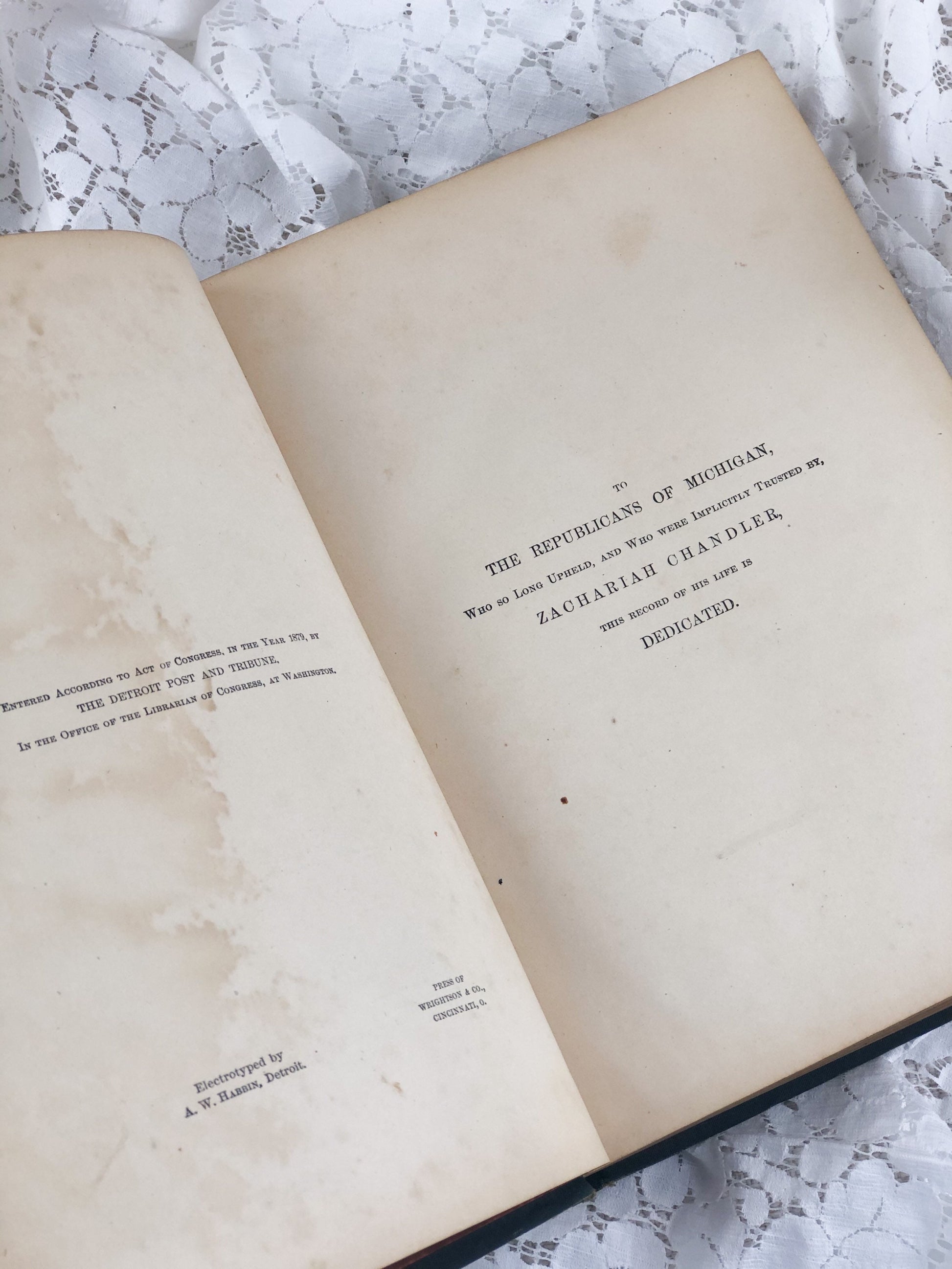 Antique Michigan History, Zachariah Chandler