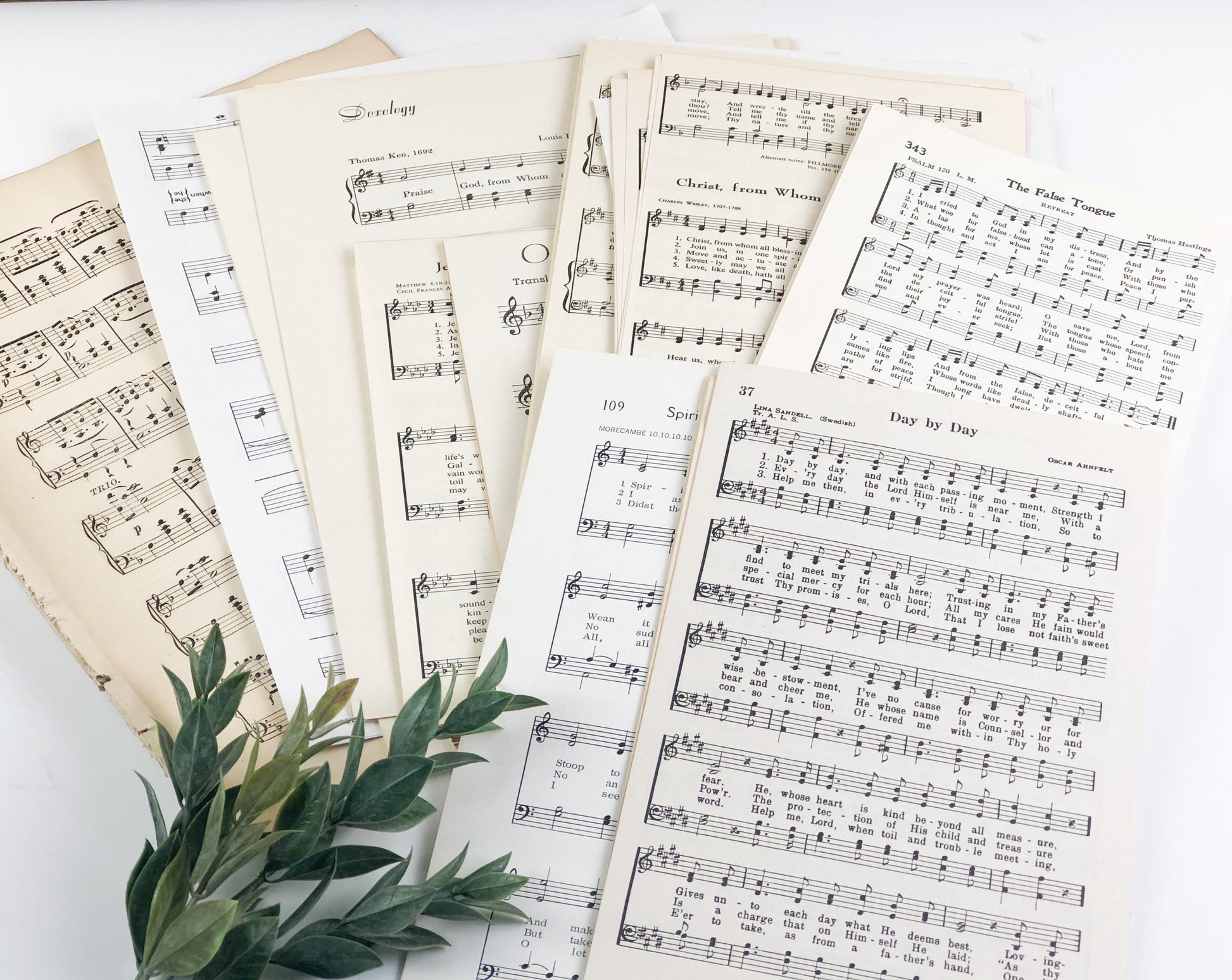 Music Sheets, Build Your Own Ephemera Pack, Vintage Music, Set of 20