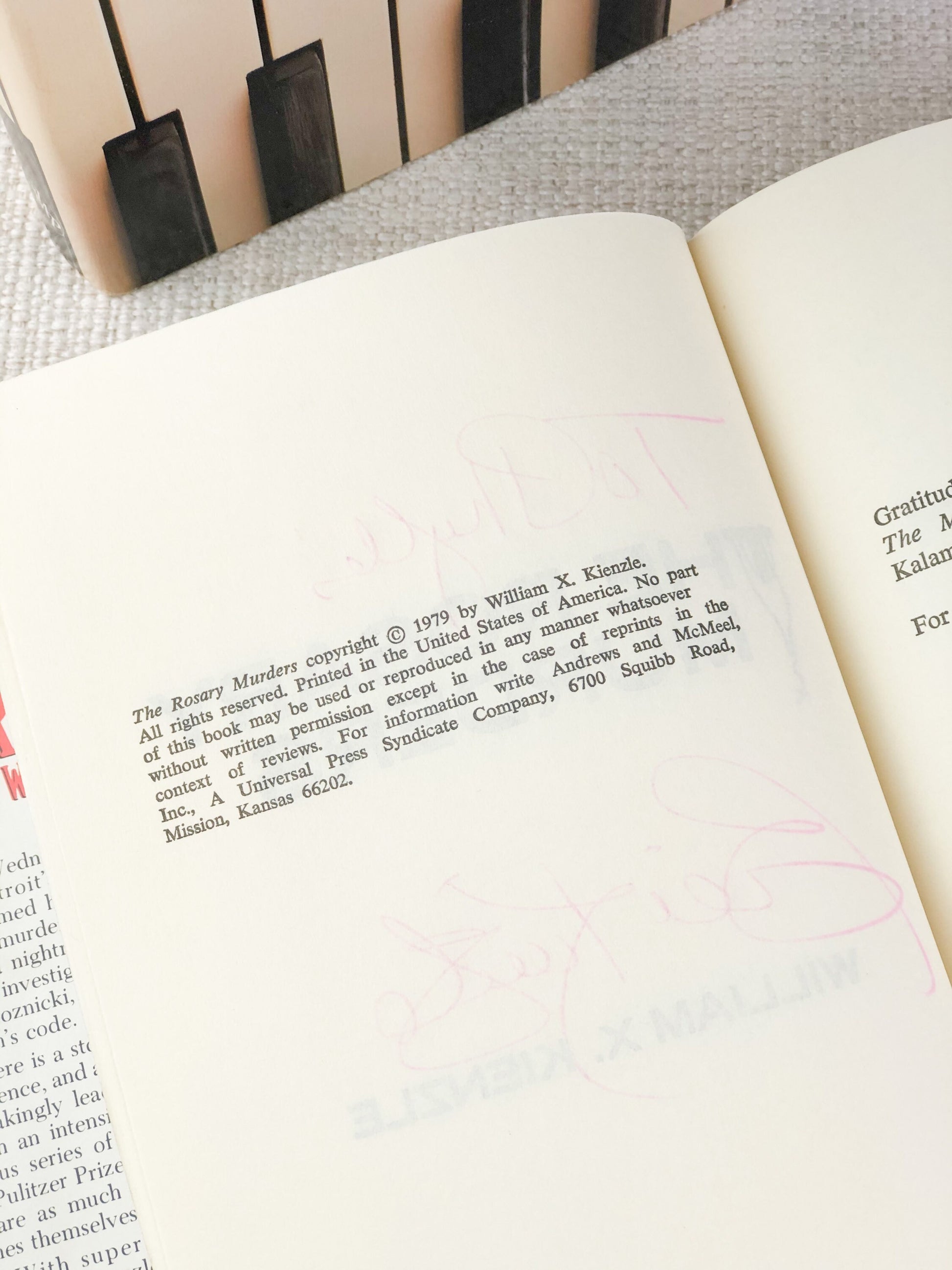 Signed William X Kienzle Book Collection
