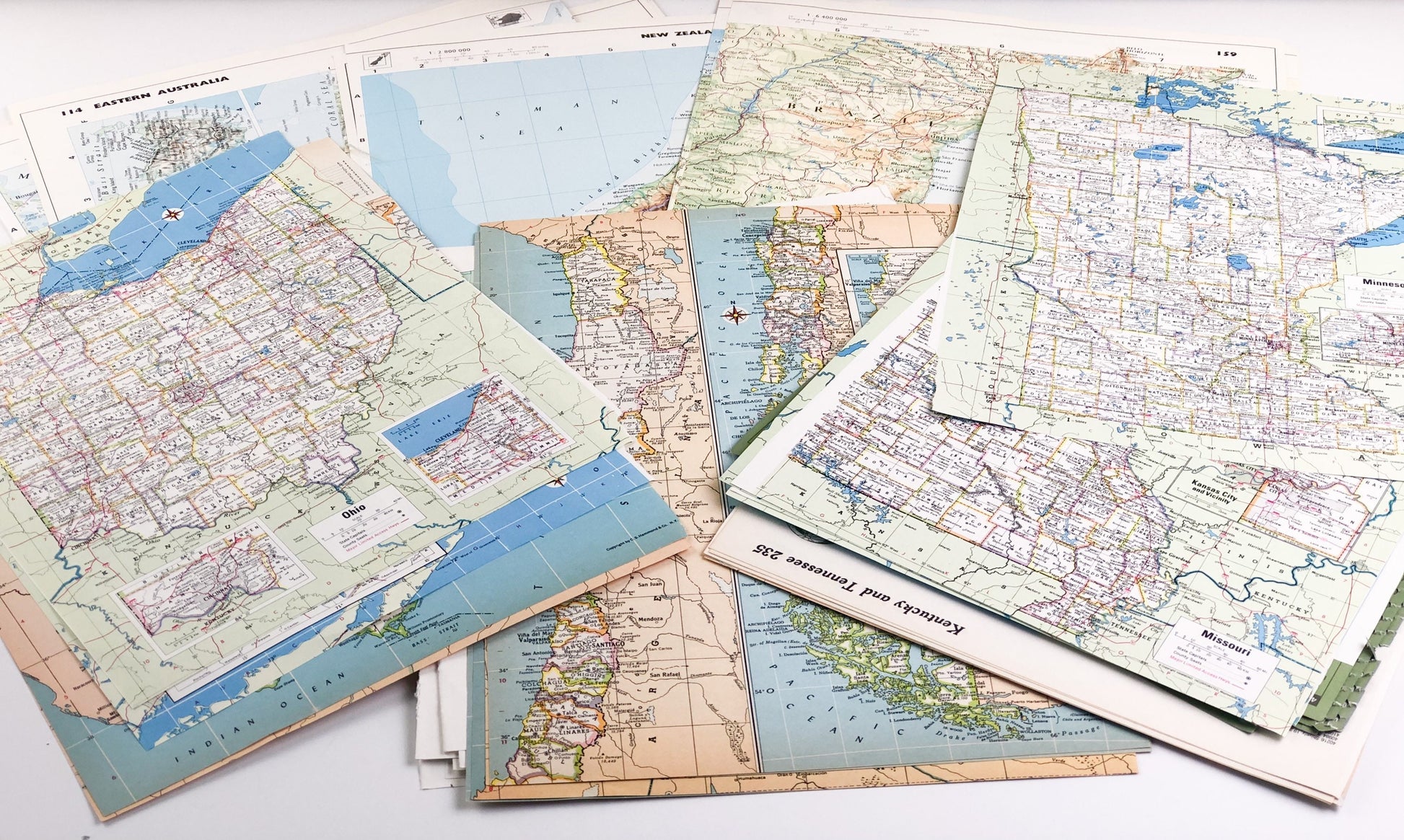 50 Vintage Maps for Crafting, Maps for Decorating