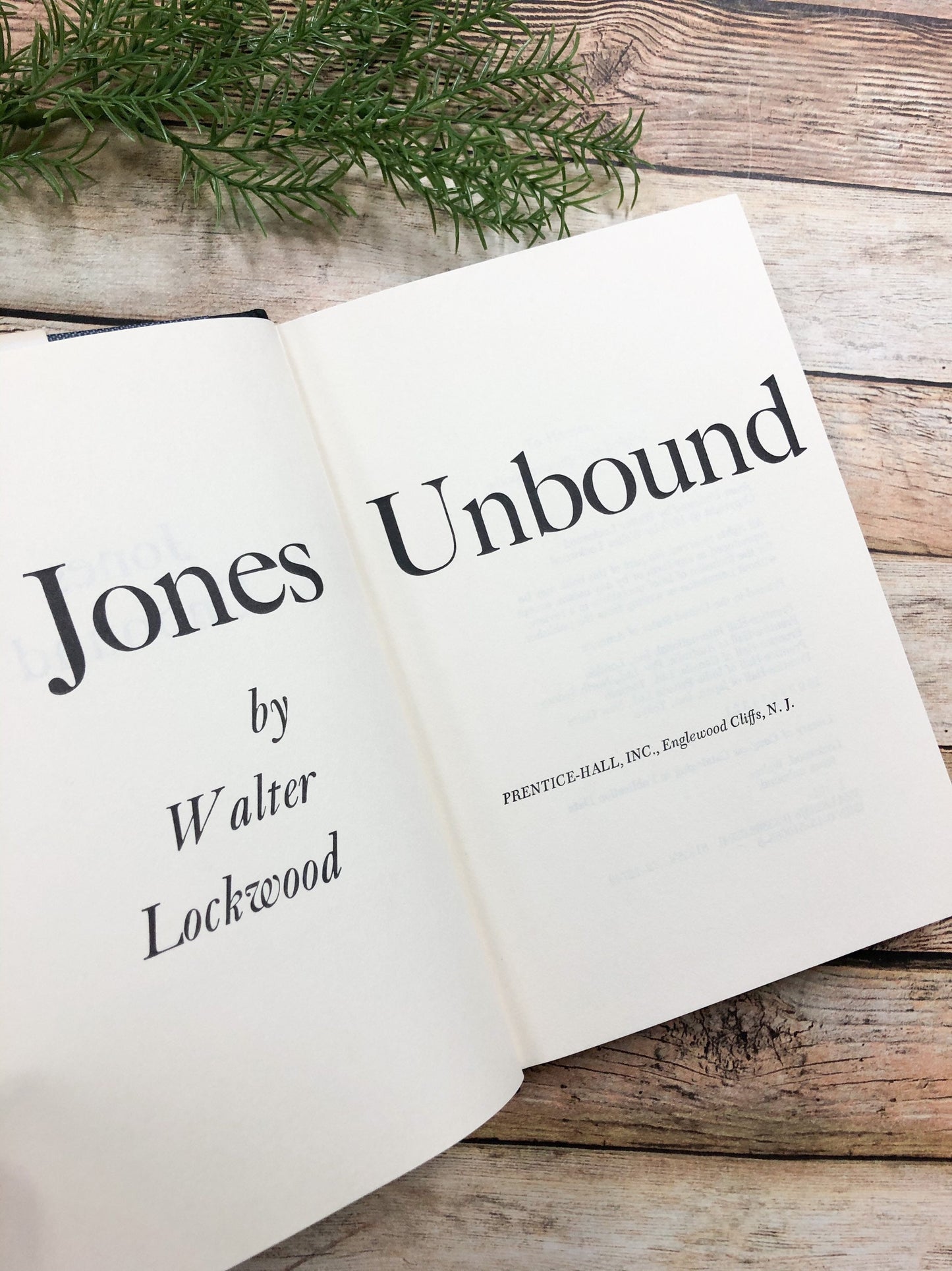 Signed by Walter Lockwood / Jones Unbound