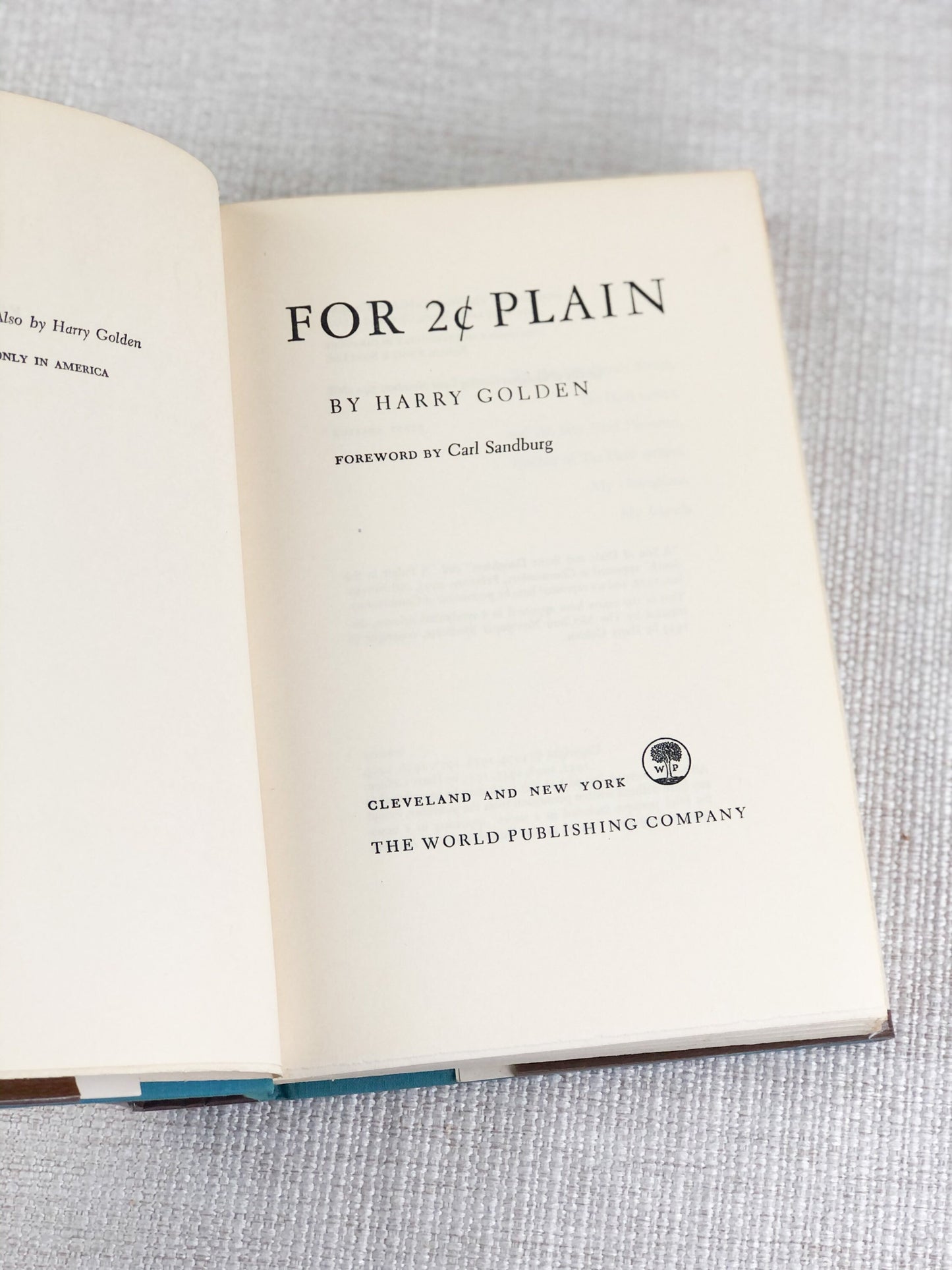 Rare Book / Signed / For 2 cents Plain