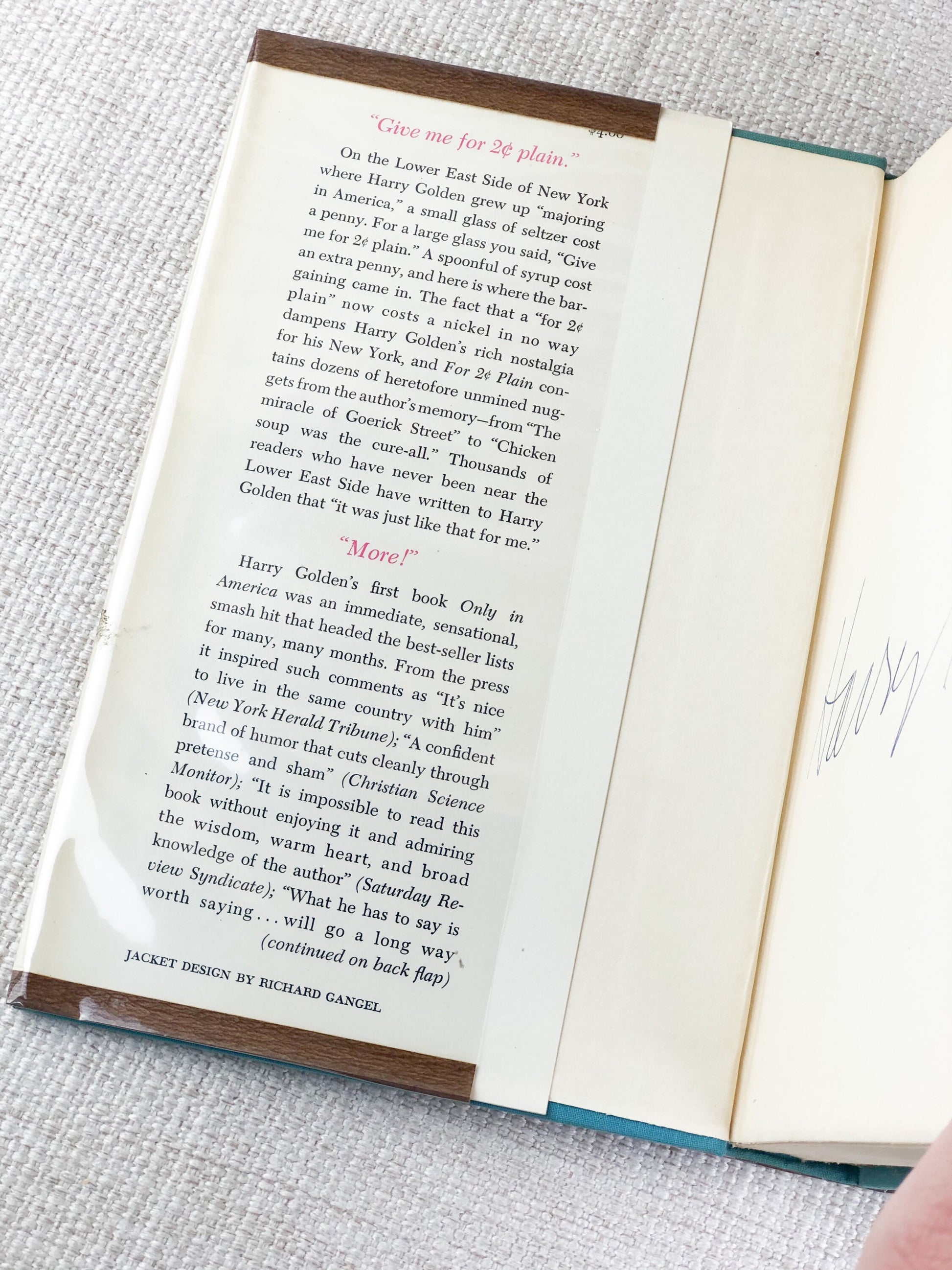 Rare Book / Signed / For 2 cents Plain