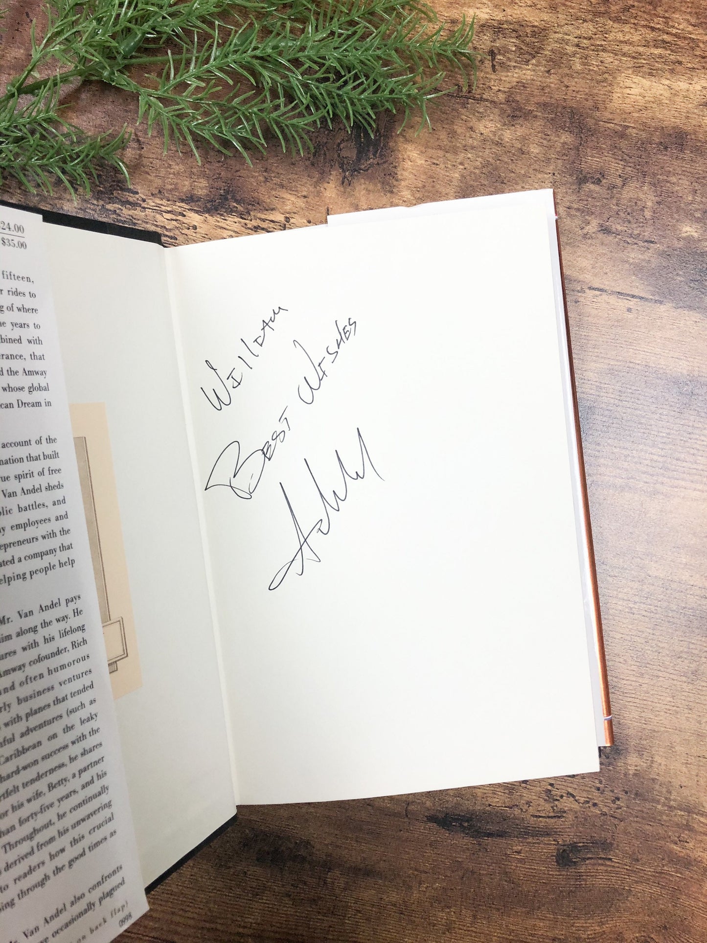 Signed Book by Jay Van Andel / An Enterprising Life