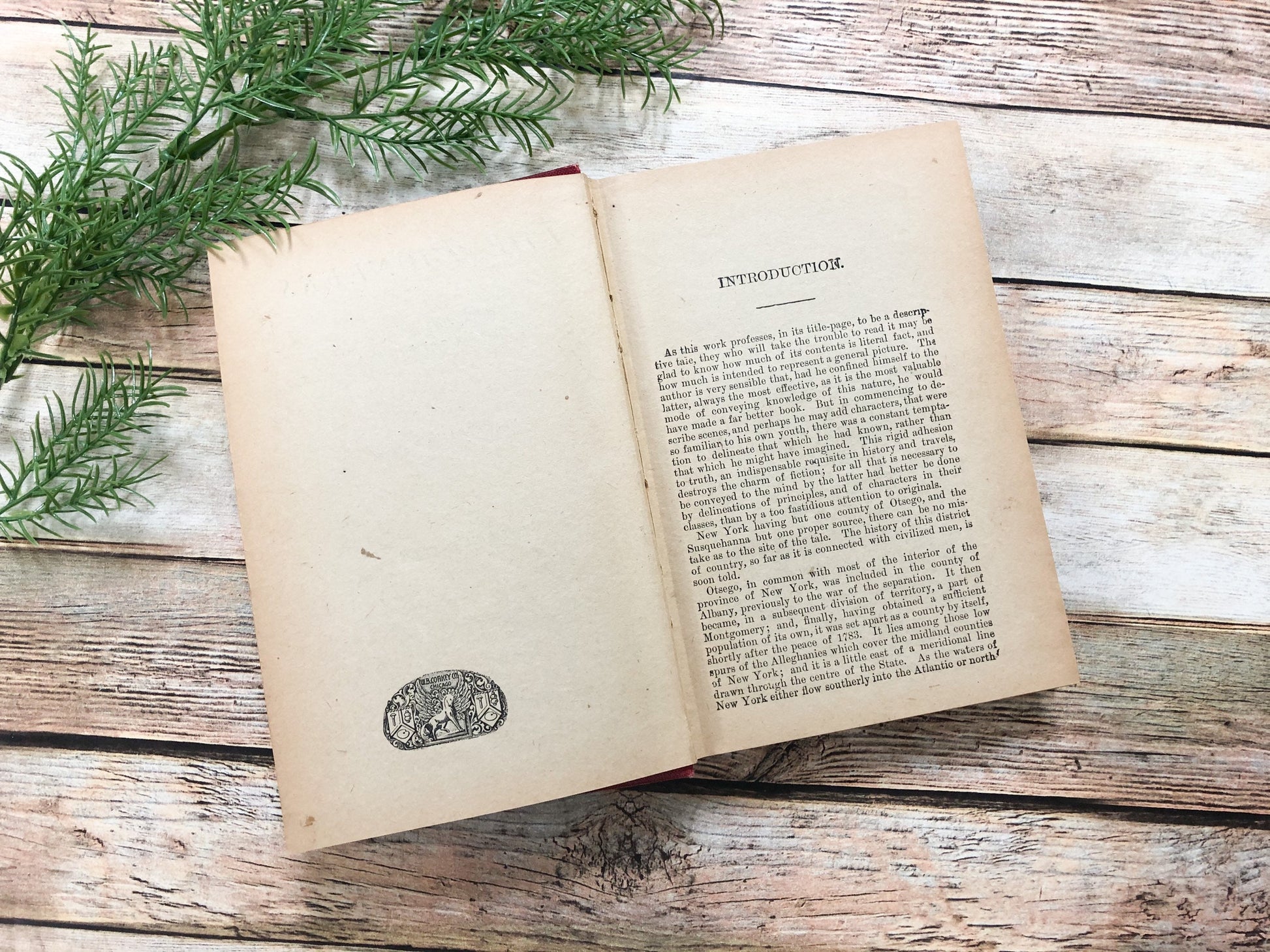 Vintage Book, The Pioneers by J Fenimore Cooper