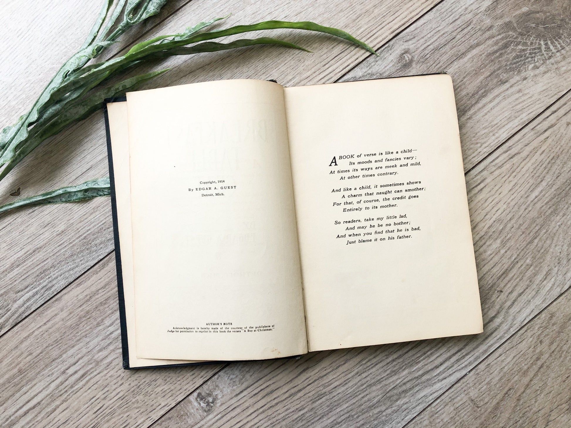 Vintage Book / Breakfast Table Chat by Edgar A. Guest