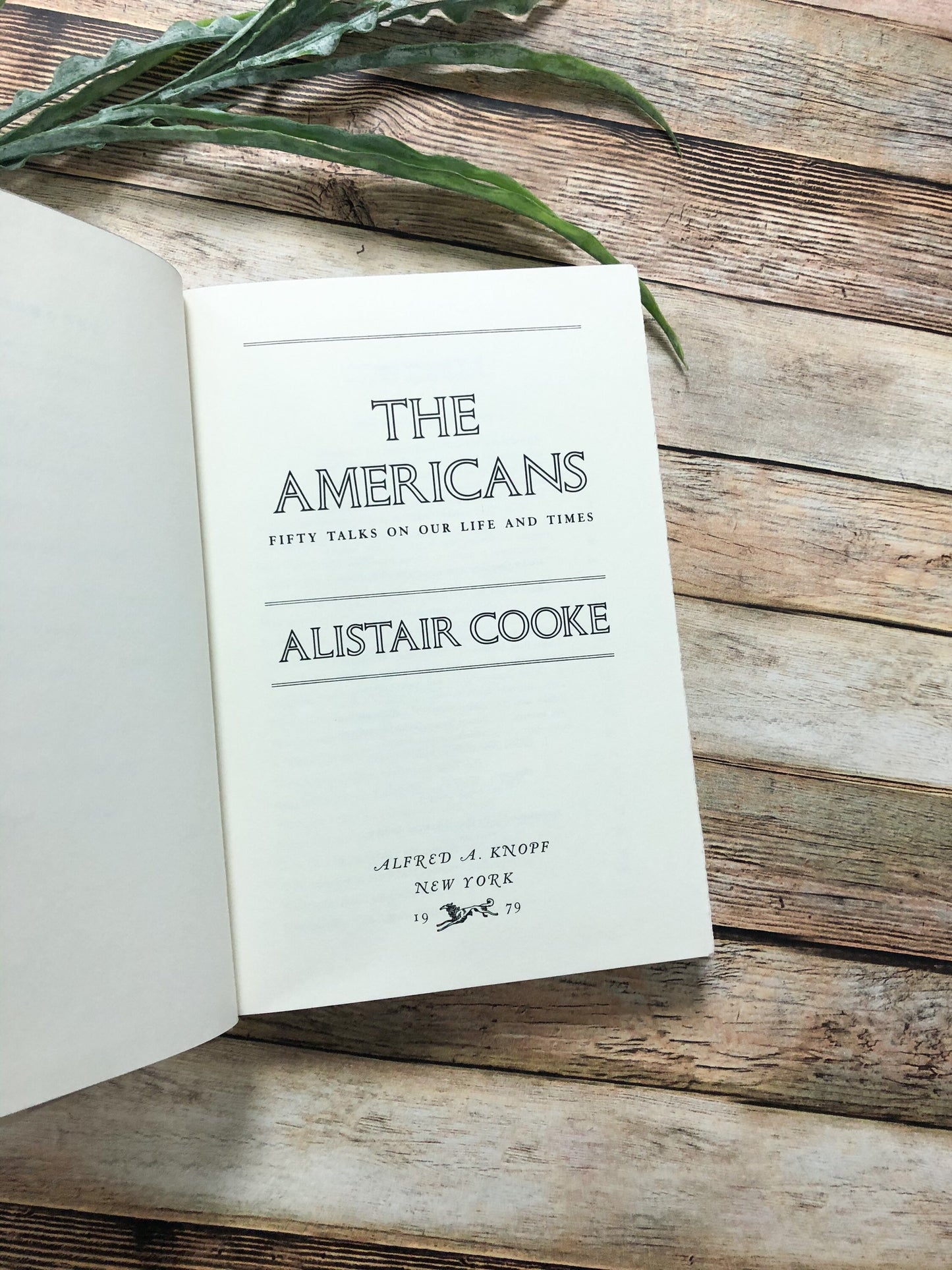 Signed 1st Edition by Alistair Cooke / The Americans 1979