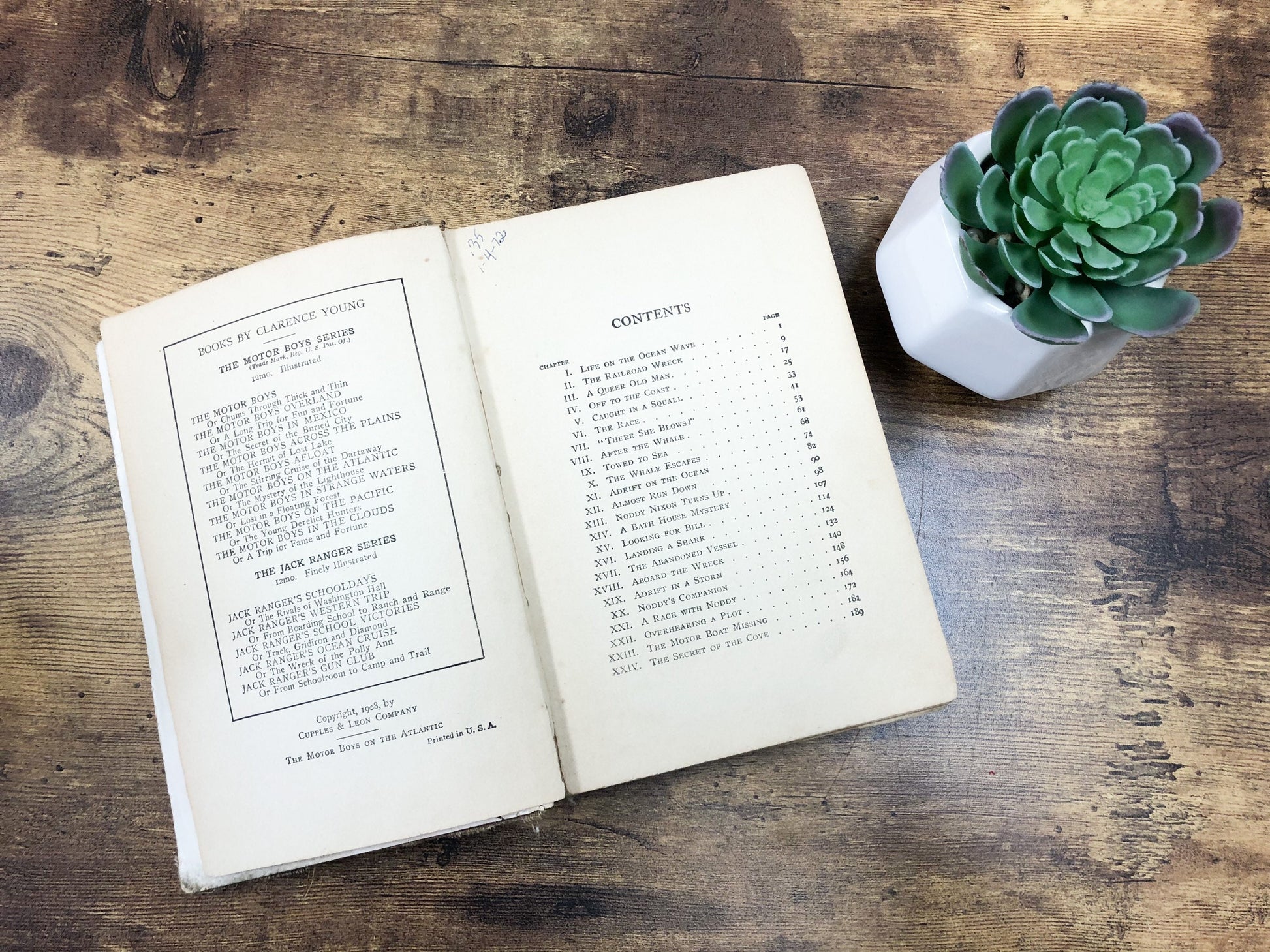 Vintage Book, The Motor Boys on the Atlantic