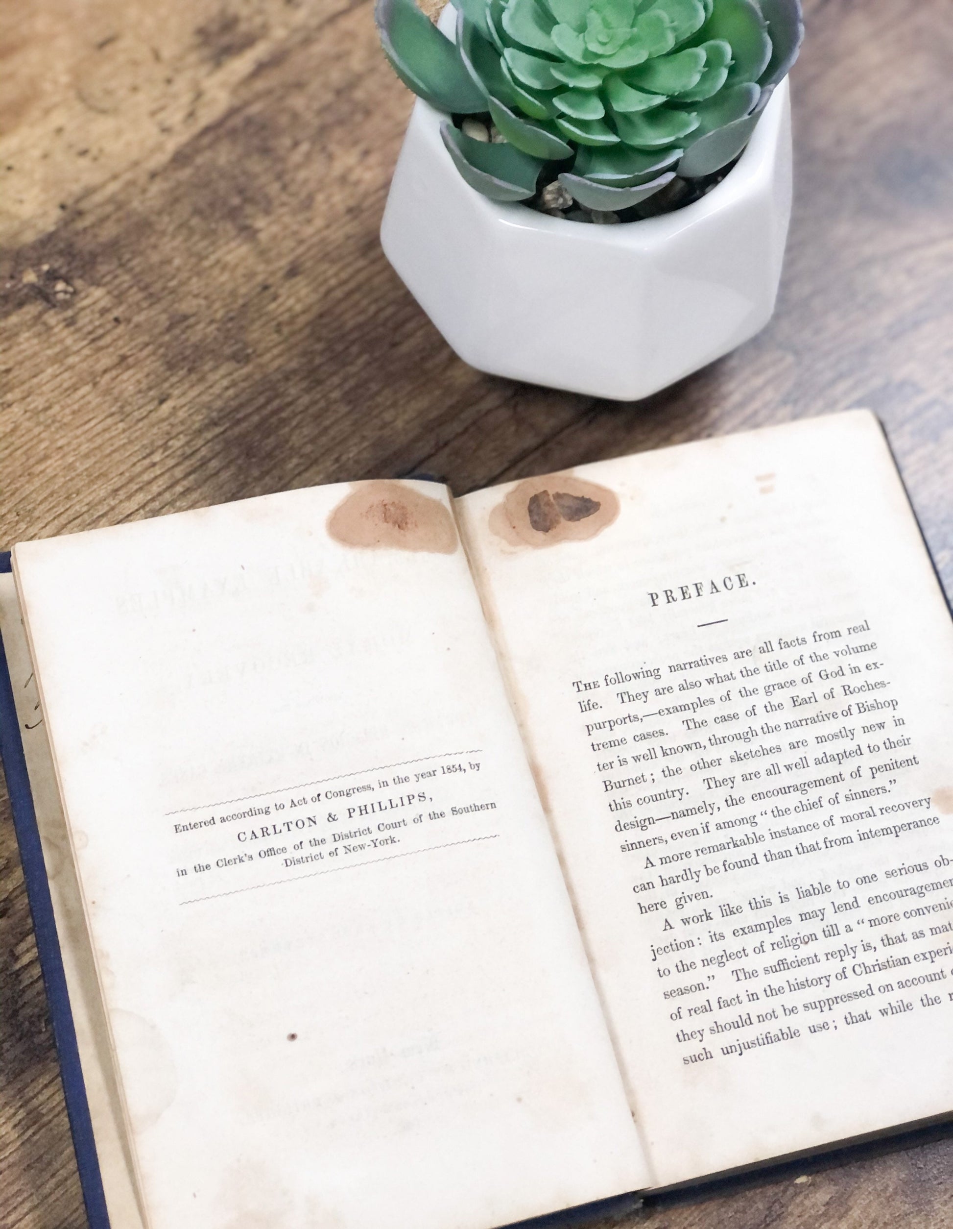 Antique Book, Remarkable Examples of Moral Recovery, Circa 1855