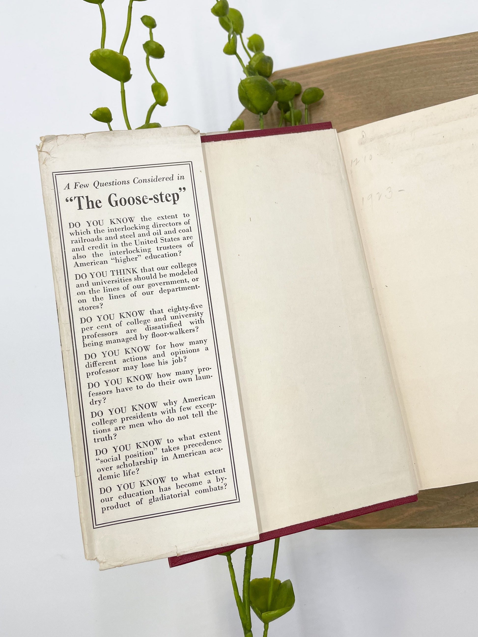 First Edition Vintage Book, The Goose-Step