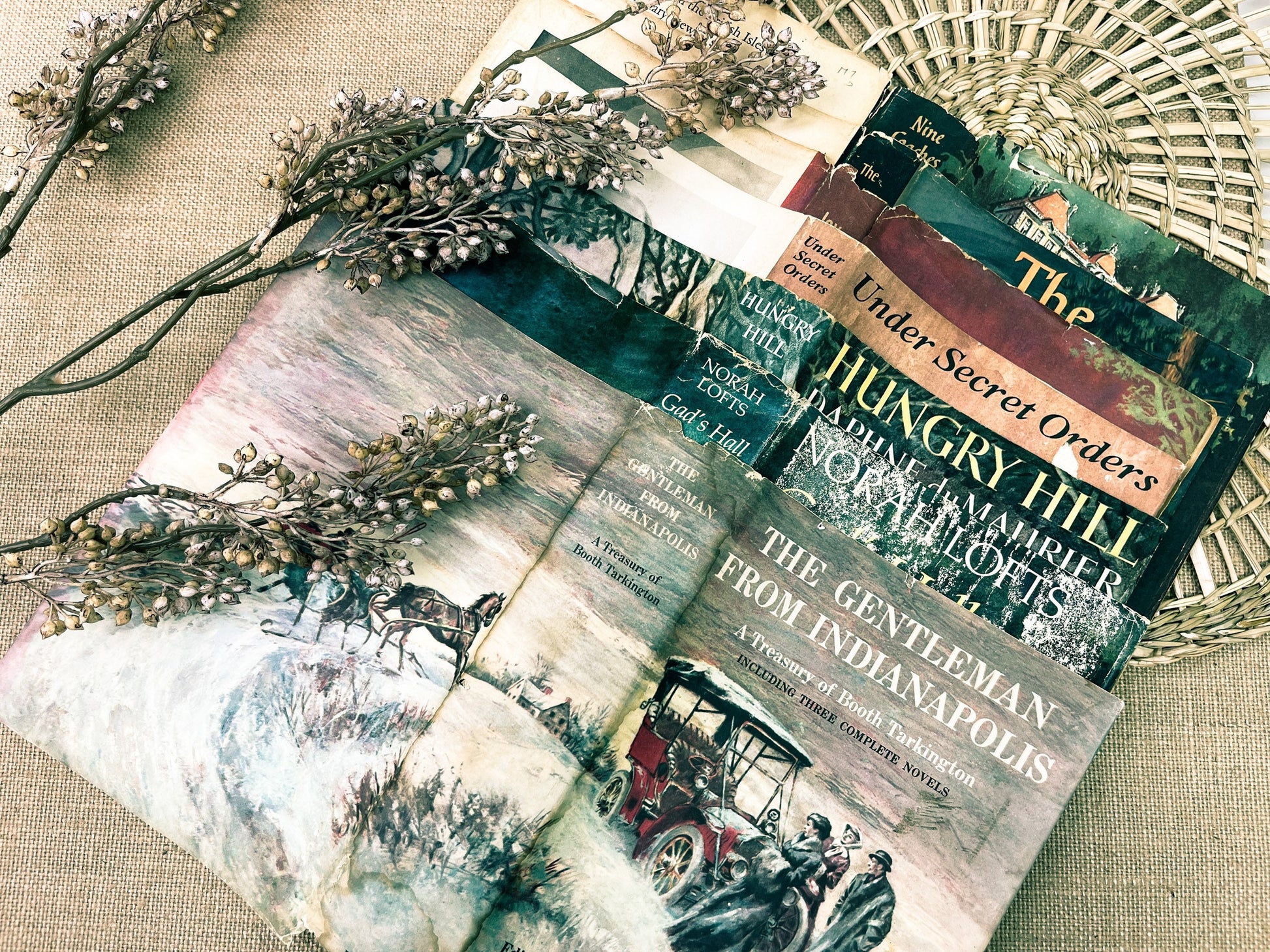 Ephemera for Junk Journaling, Vintage Book Dust Jackets