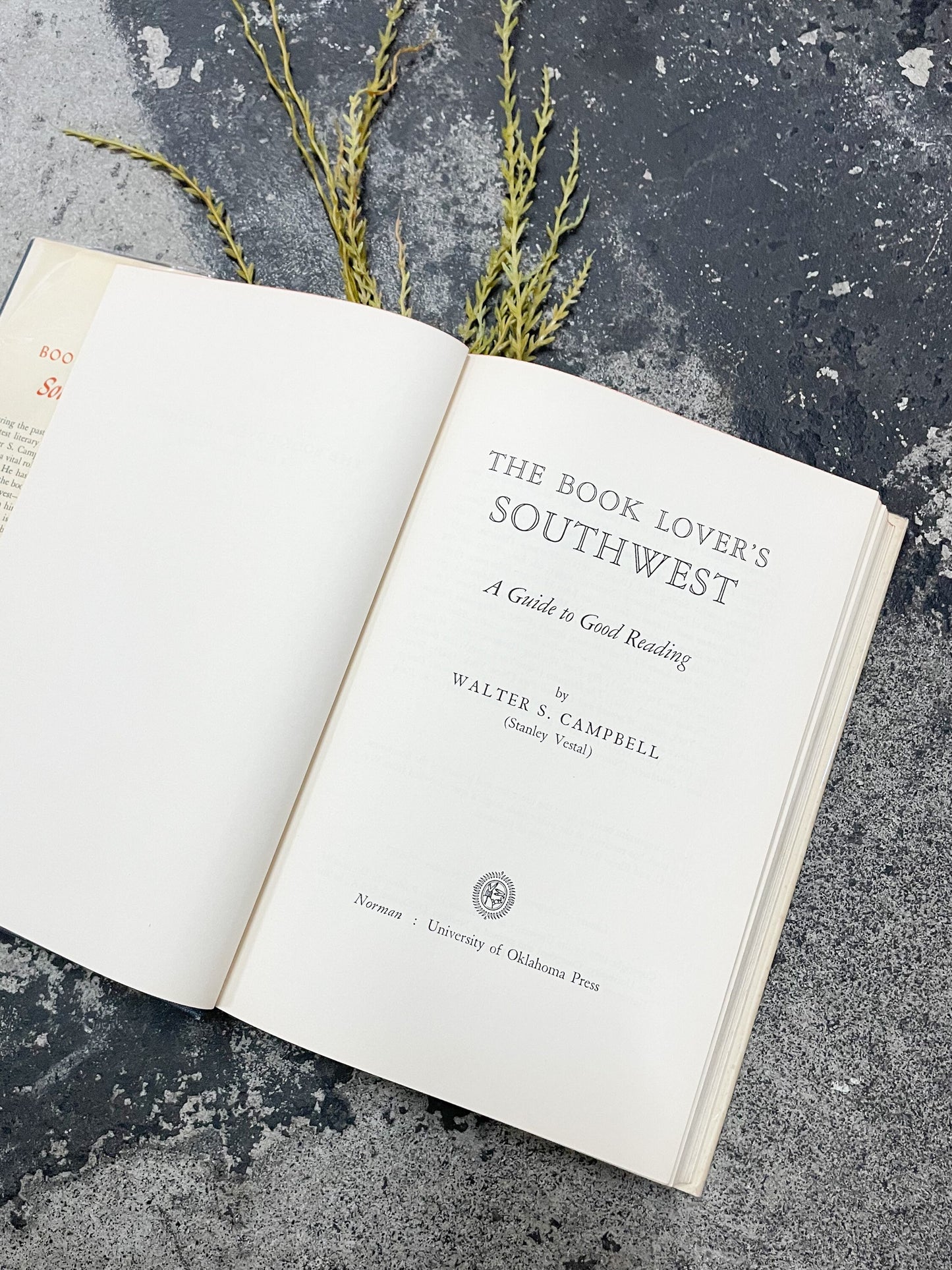 First Edition Book, The Book Lover's Southwest: A Guide to Good Reading by Walter S. Campbell