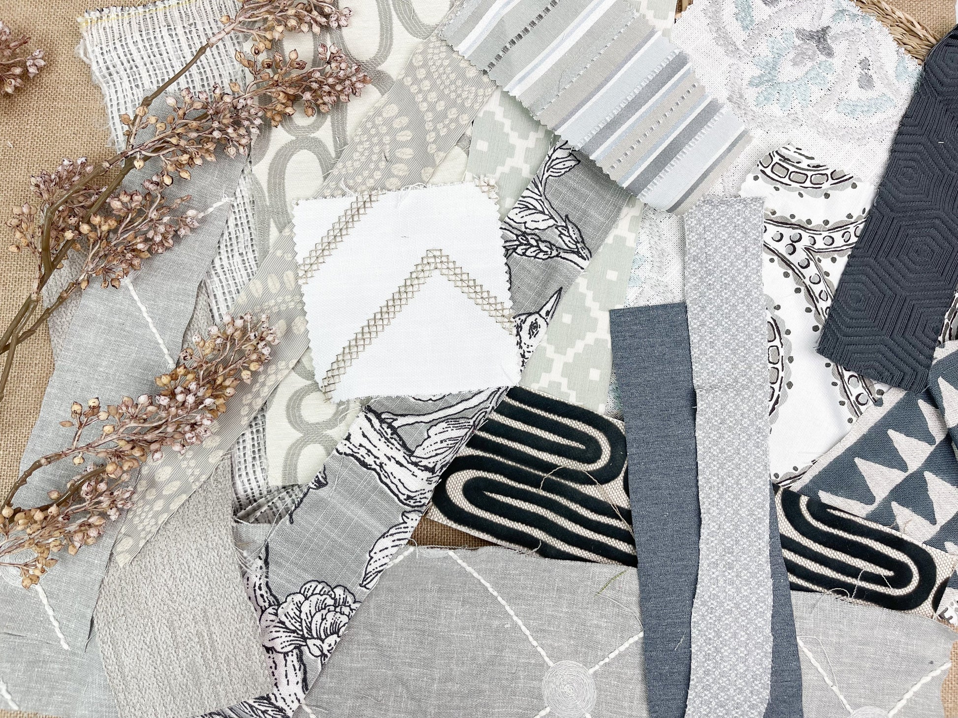 Fabric Scraps for Junk Journals, Scrapbook Supplies, and Card Making