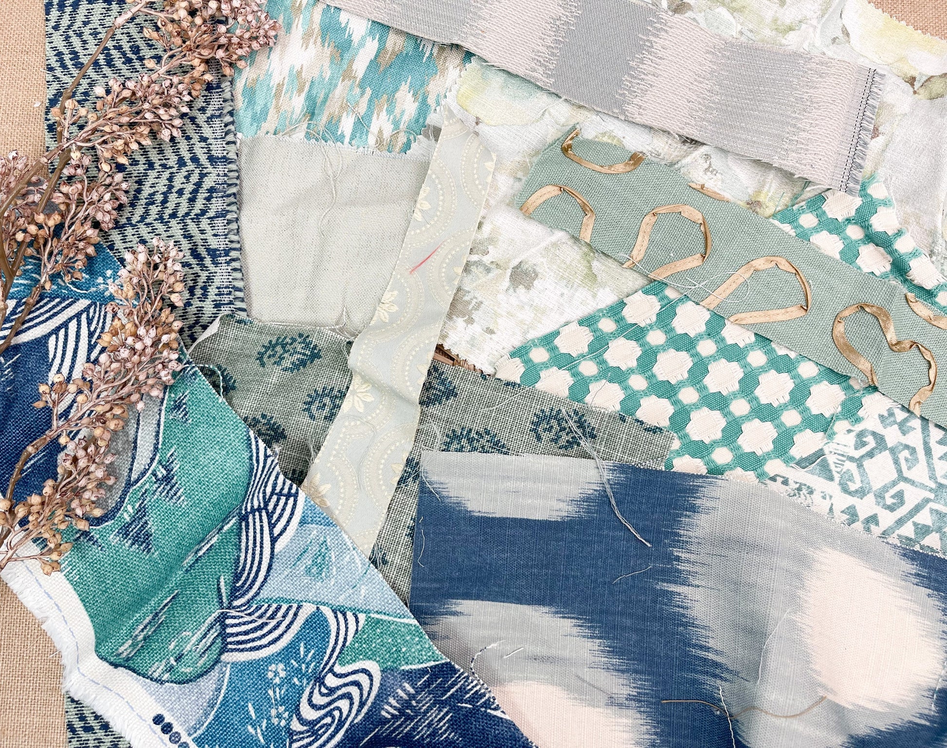 Fabric Scraps for Junk Journals, Scrapbook Supplies, and Card Making