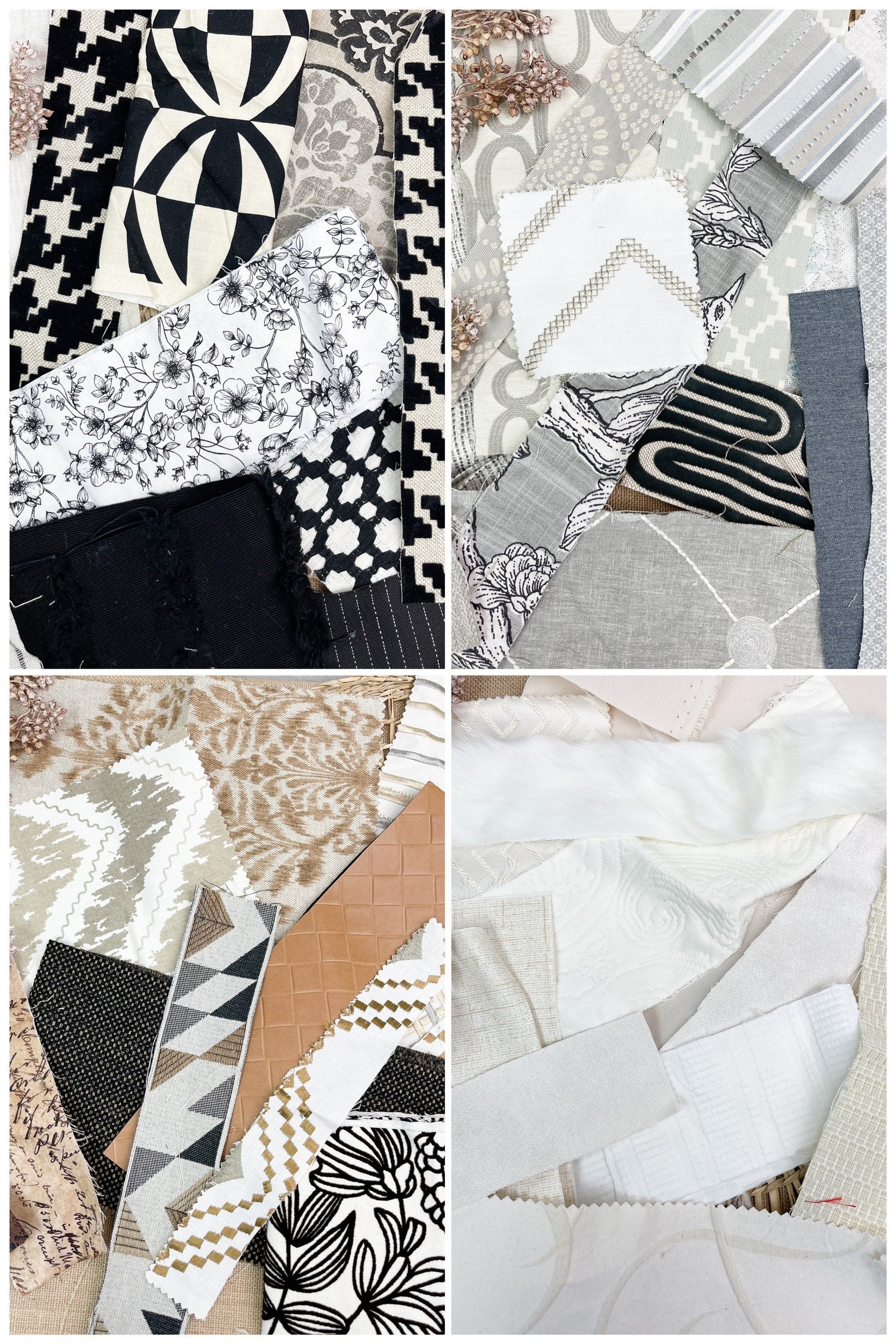 Fabric Scraps for Junk Journals, Scrapbook Supplies, and Card Making