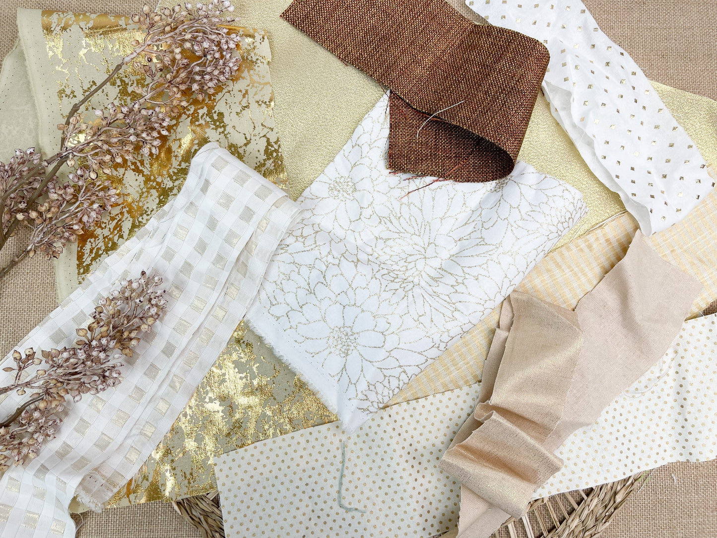 Fabric Scraps for Junk Journals, Scrapbook Supplies, and Card Making