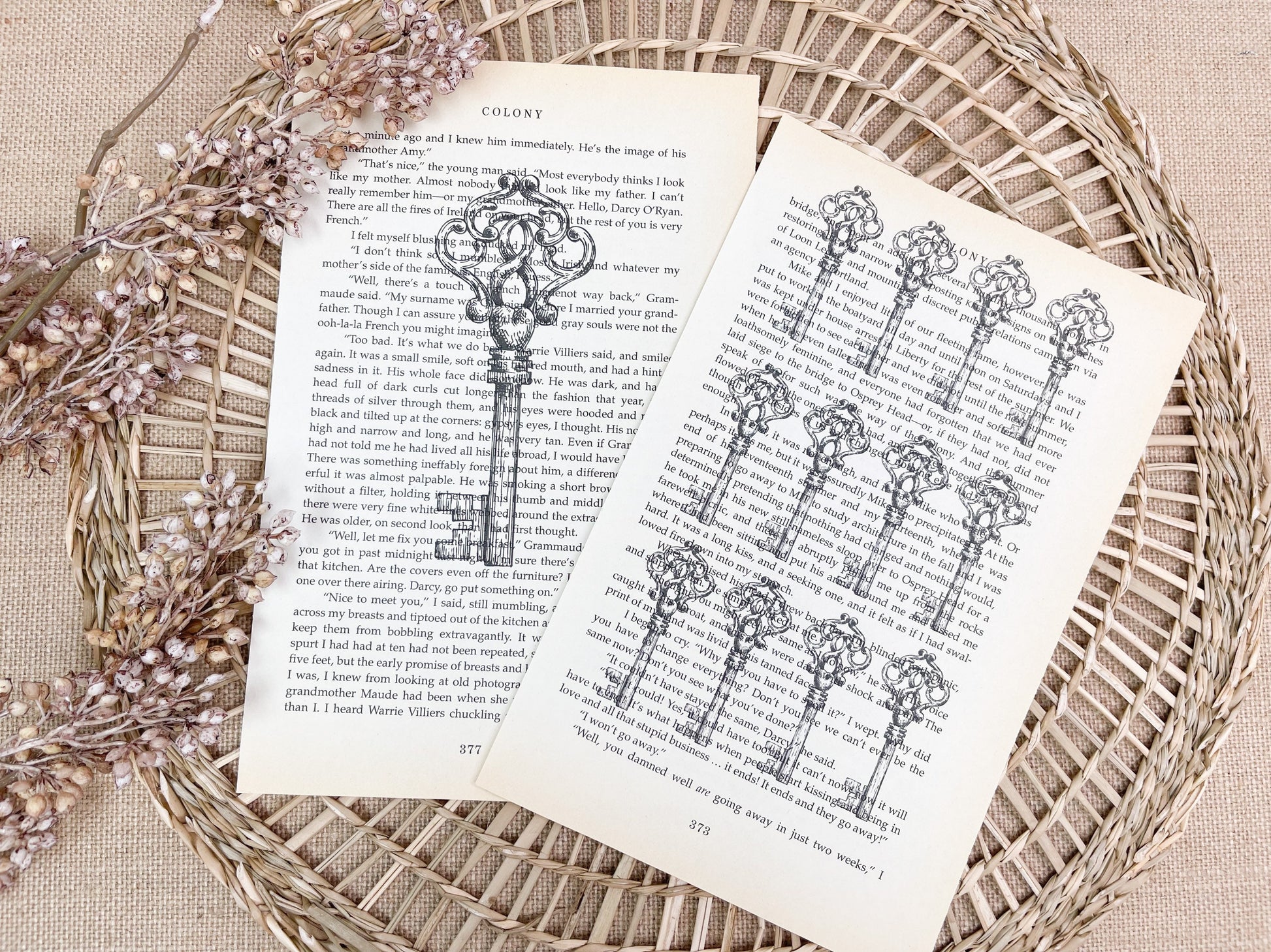 Printed Book Pages for Paper Crafting, Junk Journal Supplies, and Scrapbooking