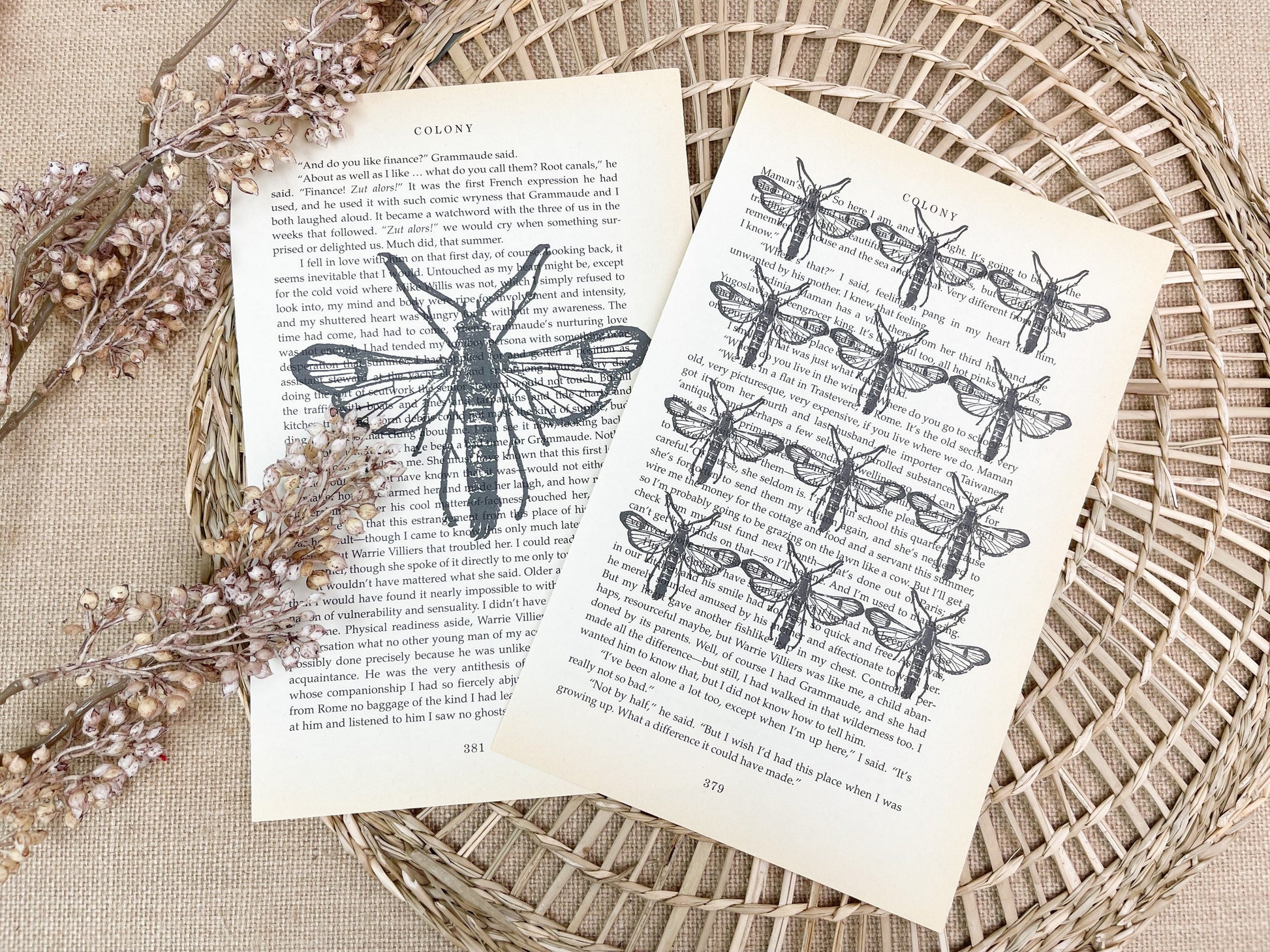 Printed Book Pages for Paper Crafting, Junk Journal Supplies, and Scrapbooking