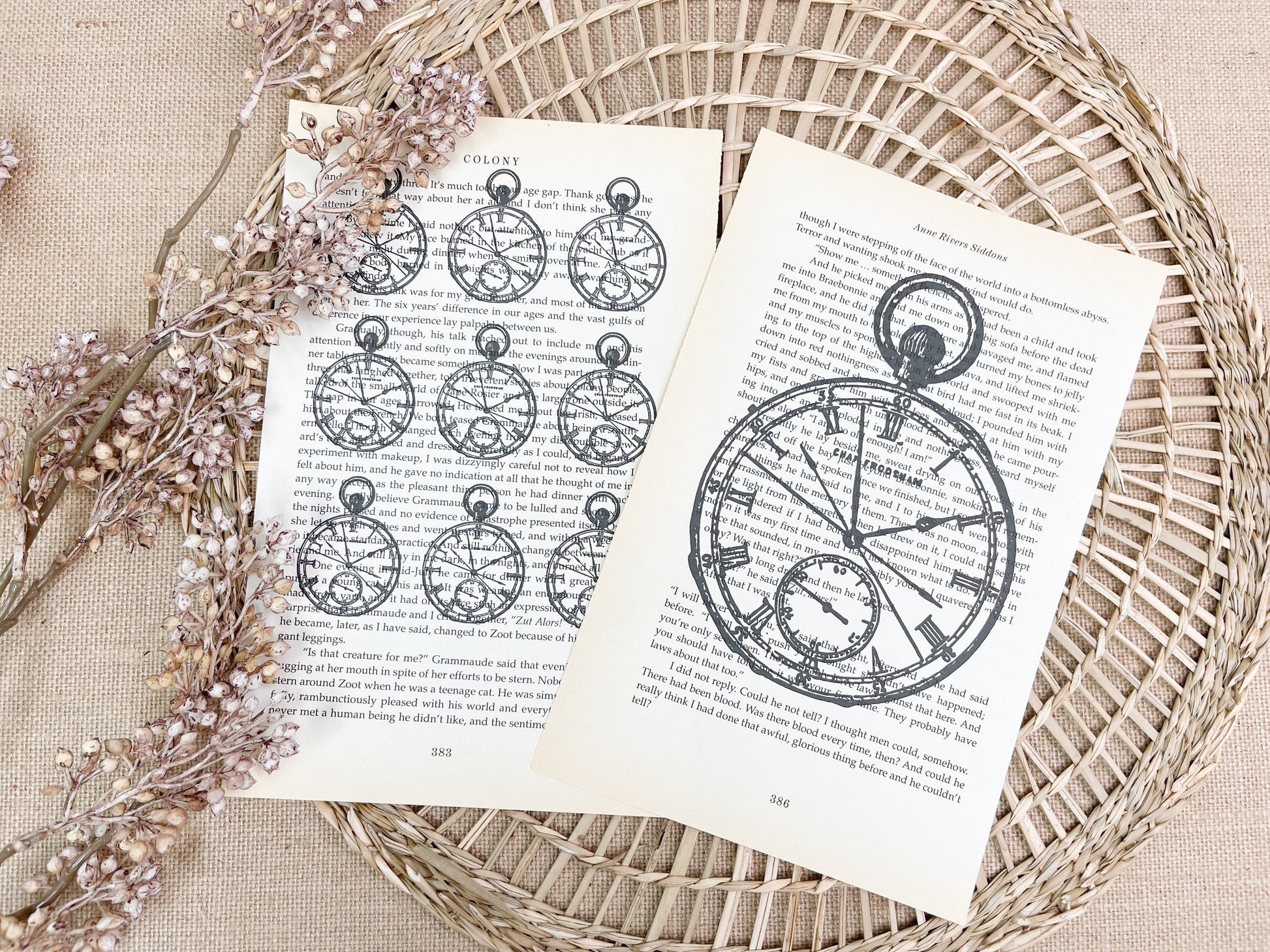 Printed Book Pages for Paper Crafting, Junk Journal Supplies, and Scrapbooking