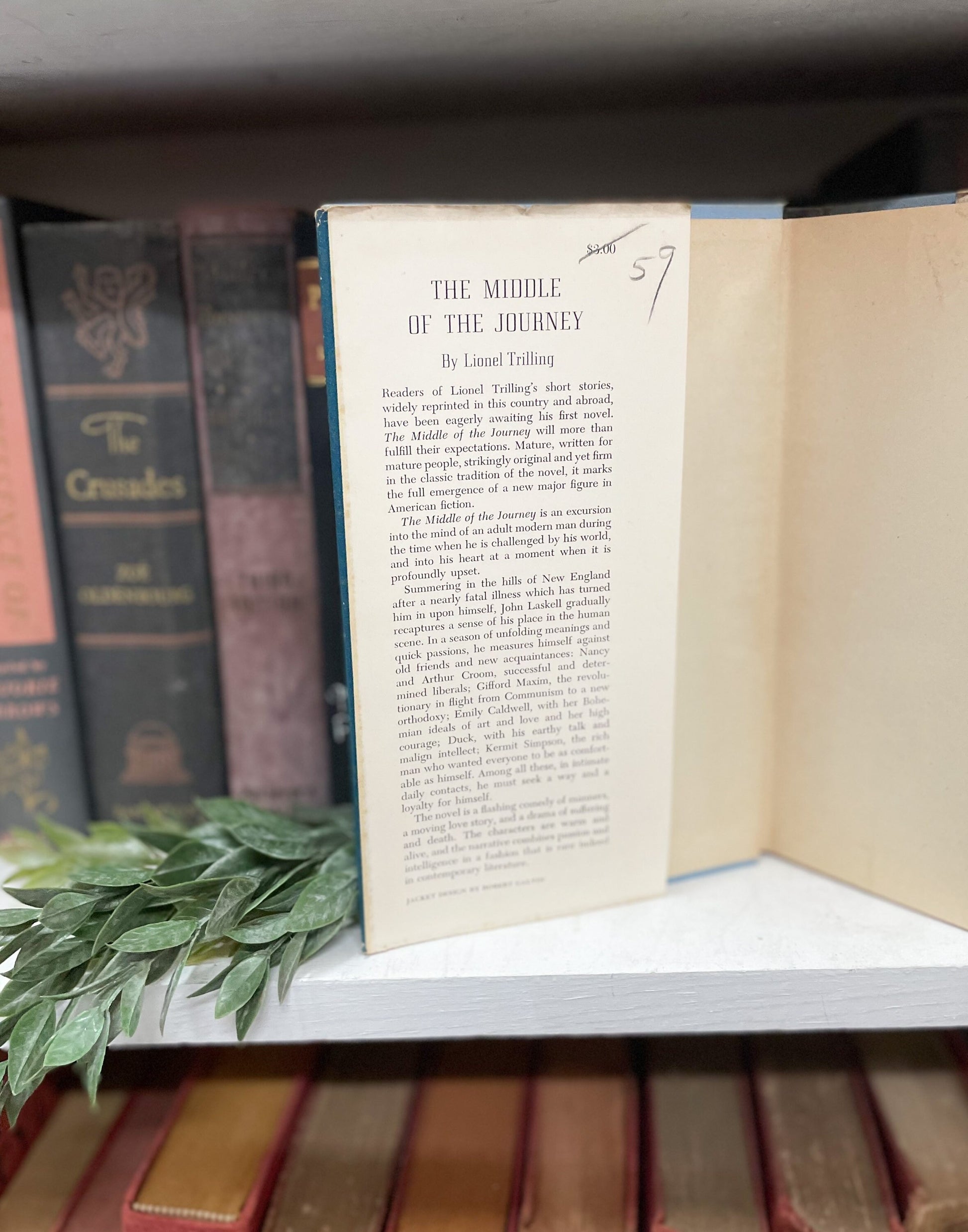 Rare Novel, The Middle of the Journey by Lionel Trilling