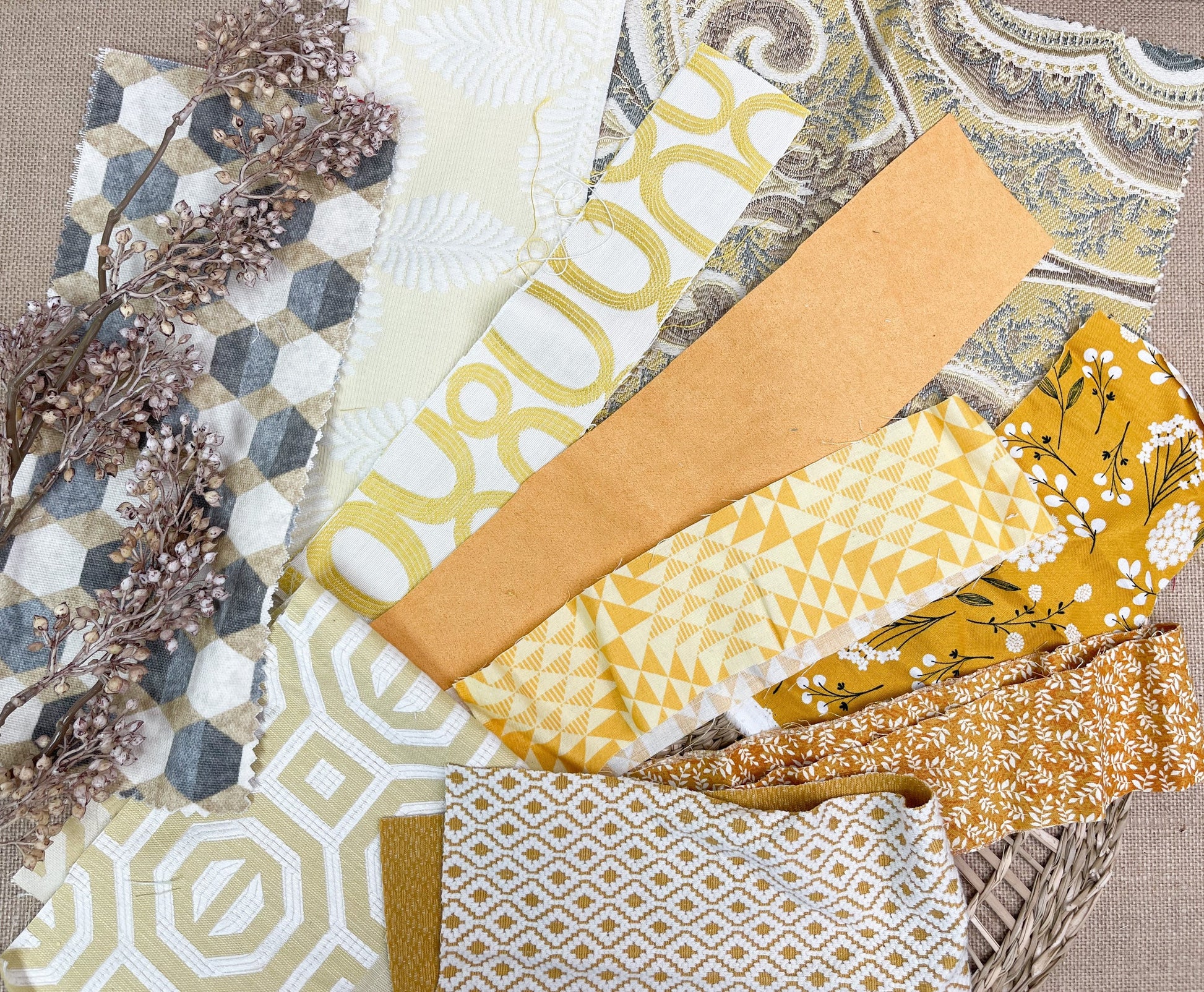 Fabric Scraps for Junk Journals, Scrapbook Supplies, and Card Making