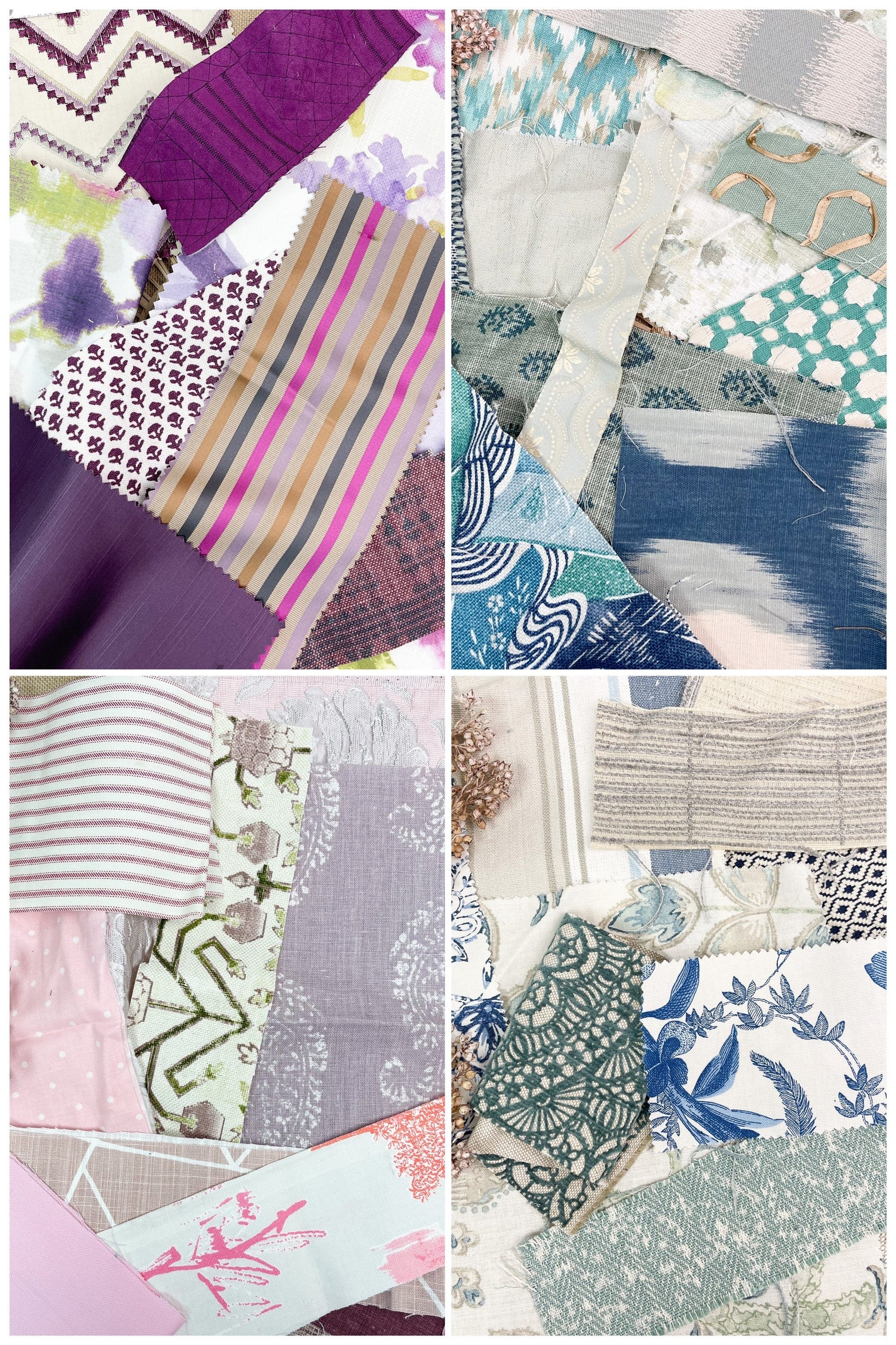 Fabric Scraps for Junk Journals, Scrapbook Supplies, and Card Making