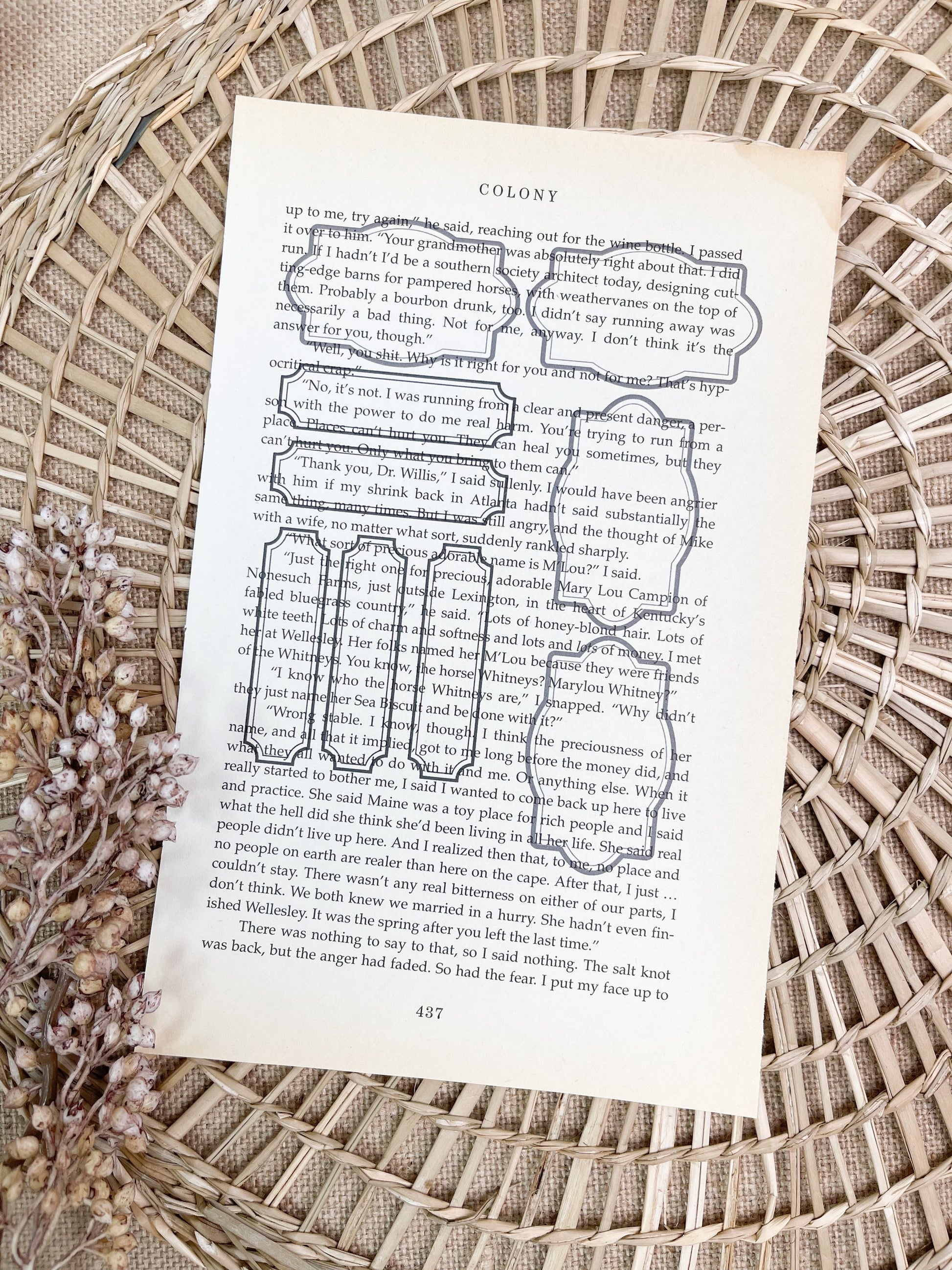 Book Page Ephemera for Scrapbooking and Junk Journals