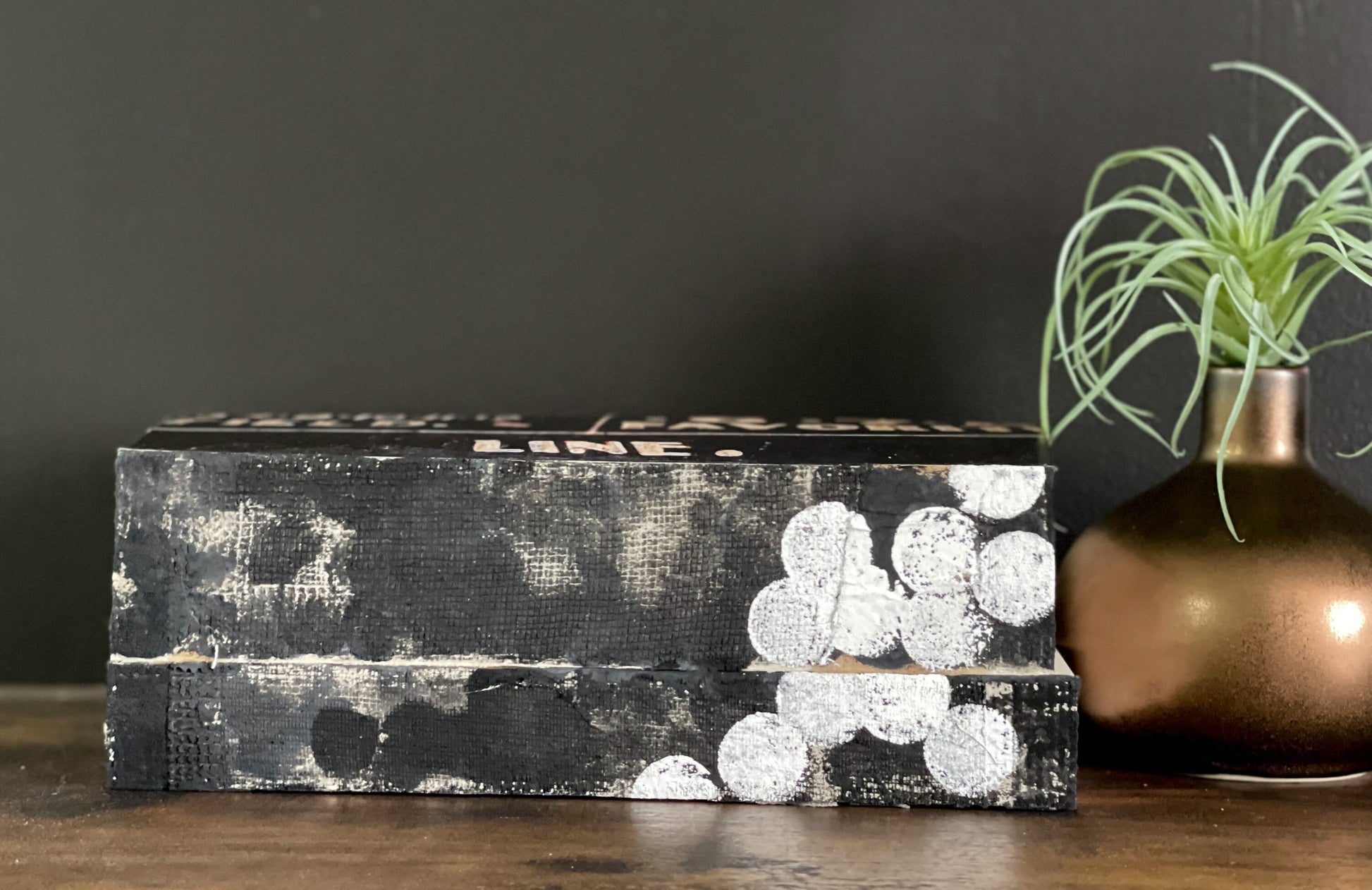 Mixed Media Art for Home Decor, Modern Art, Decorative Books