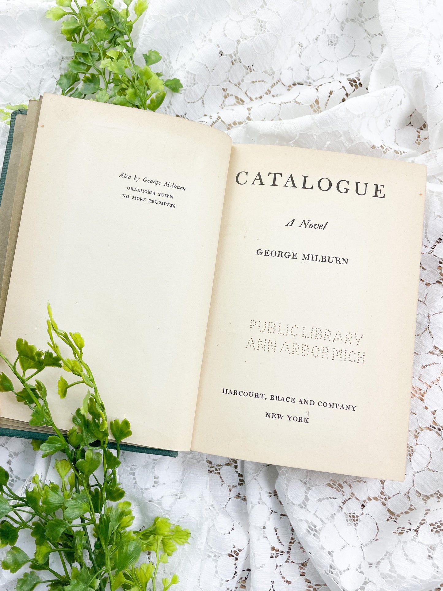 First Edition Novel, Catalogue, George Milburn, Catalogue by George Milburn