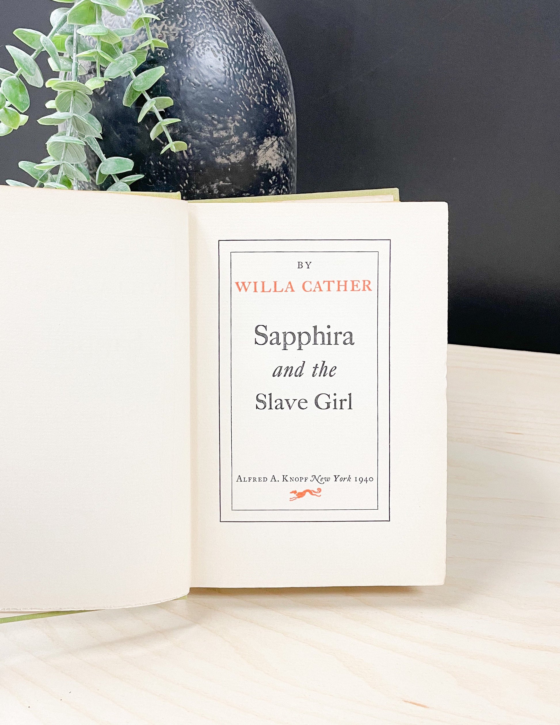 Vintage Classic, Sapphira and the Slave Girl by Willa Cather